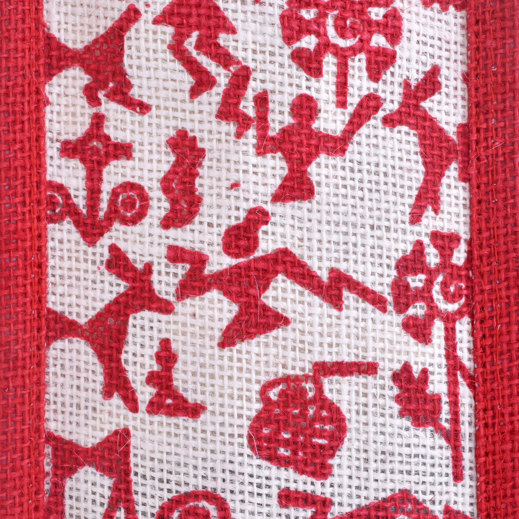 Kuber Industries Bottle Bag  Jute Carry Bag  Water Bottle Cover  Wine Bottle Bag  Reusable Bottle Bag with Handle  Bottle Bag for Office  Warli-Print Gift Bag  Red