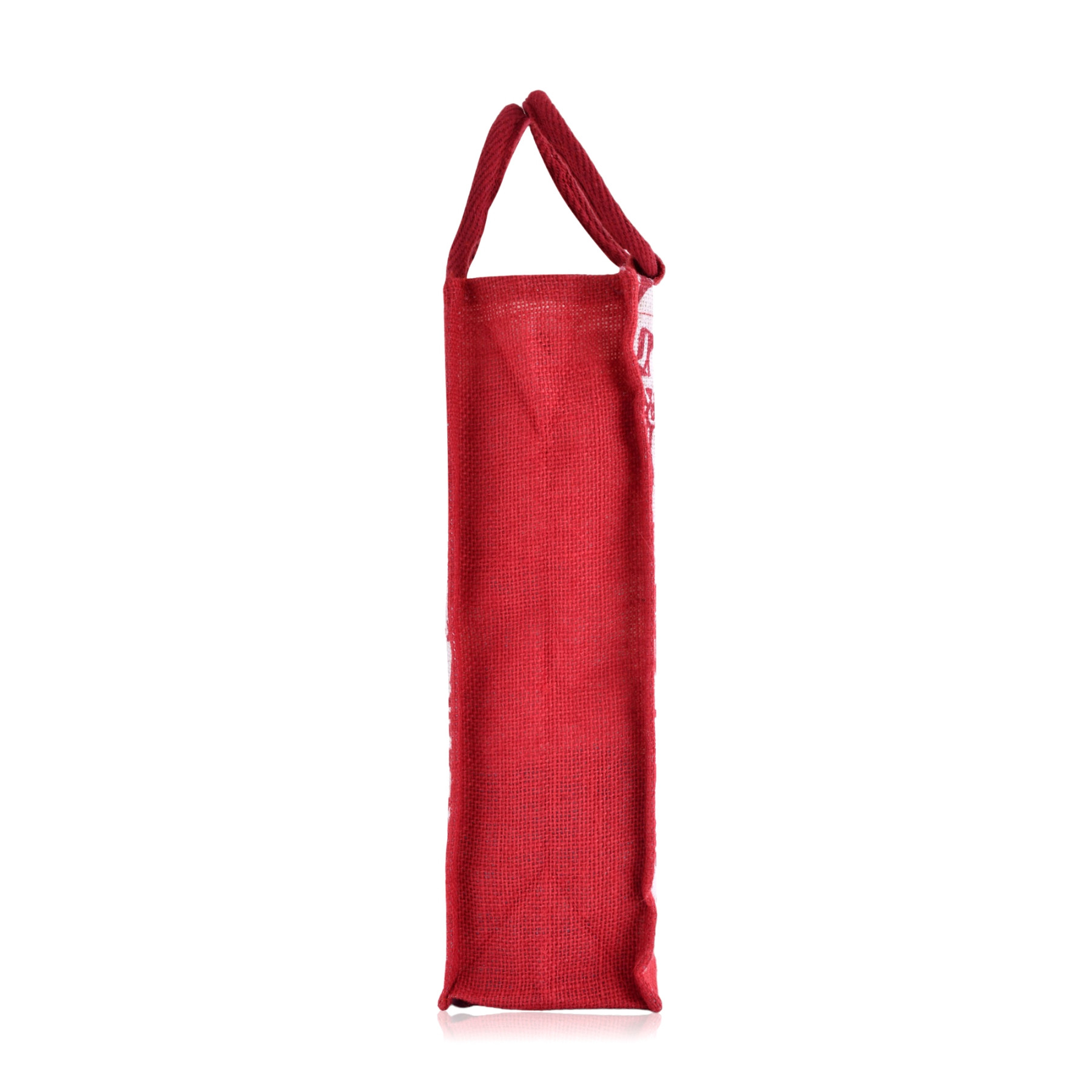Kuber Industries Bottle Bag  Jute Carry Bag  Water Bottle Cover  Wine Bottle Bag  Reusable Bottle Bag with Handle  Bottle Bag for Office  Warli-Print Gift Bag  Red