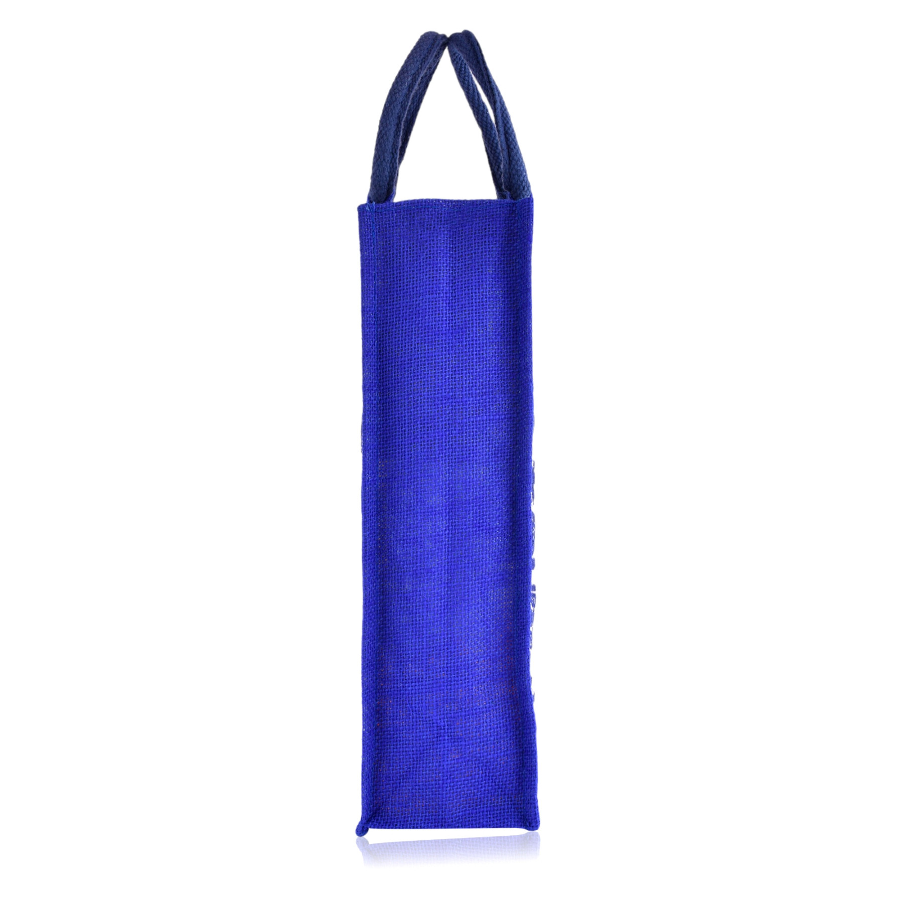 Kuber Industries Bottle Bag  Jute Carry Bag  Water Bottle Cover  Wine Bottle Bag  Reusable Bottle Bag with Handle  Bottle Bag for Office  Warli-Print Gift Bag  Blue