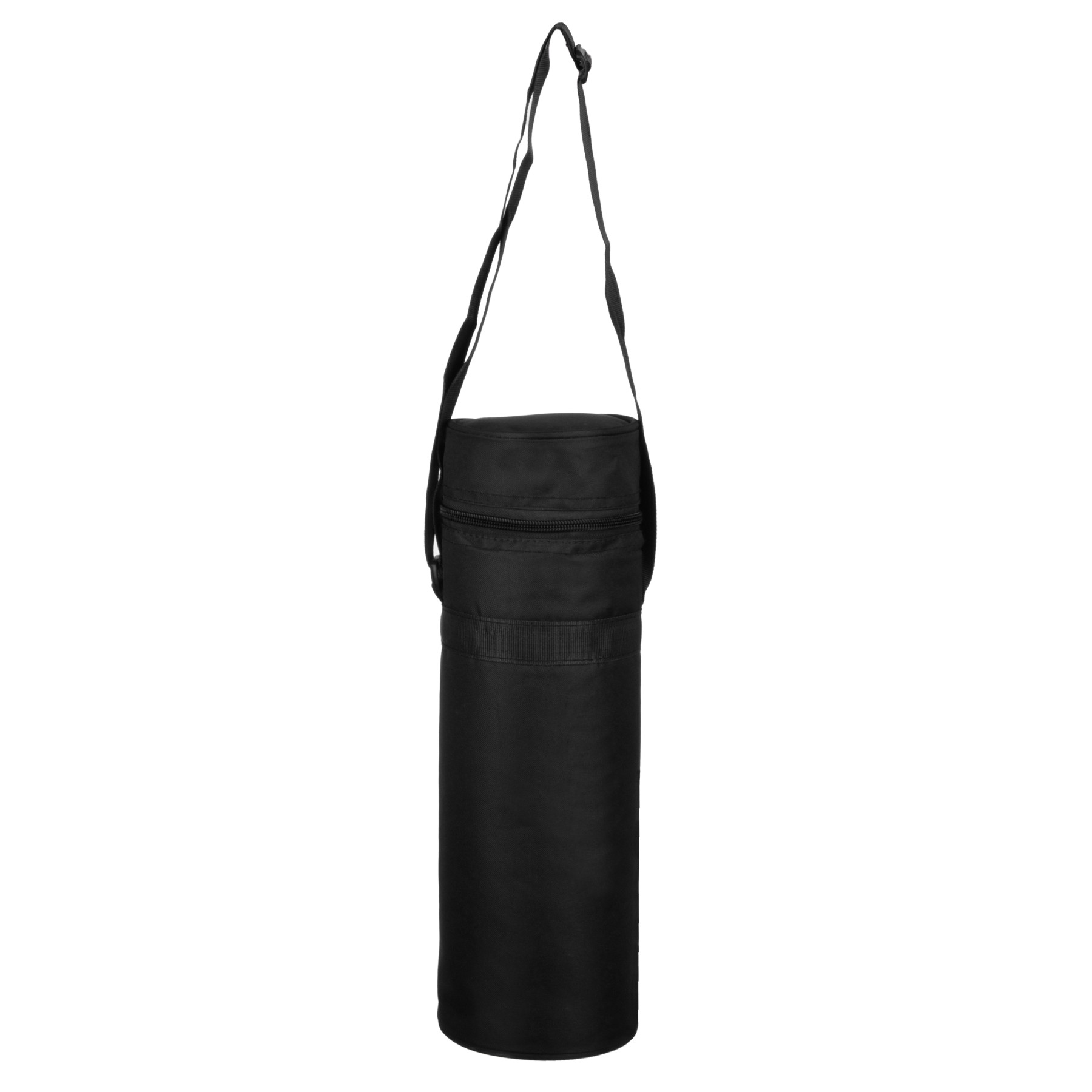 Kuber Industries Bottle Bag  Travel Water Bottle Bag  Bottle Protector Bag  Water Bottle Carrier Bag  Bottle Carry Bag  Adjustable Strap  Zipper Closure  1 LTR  Black