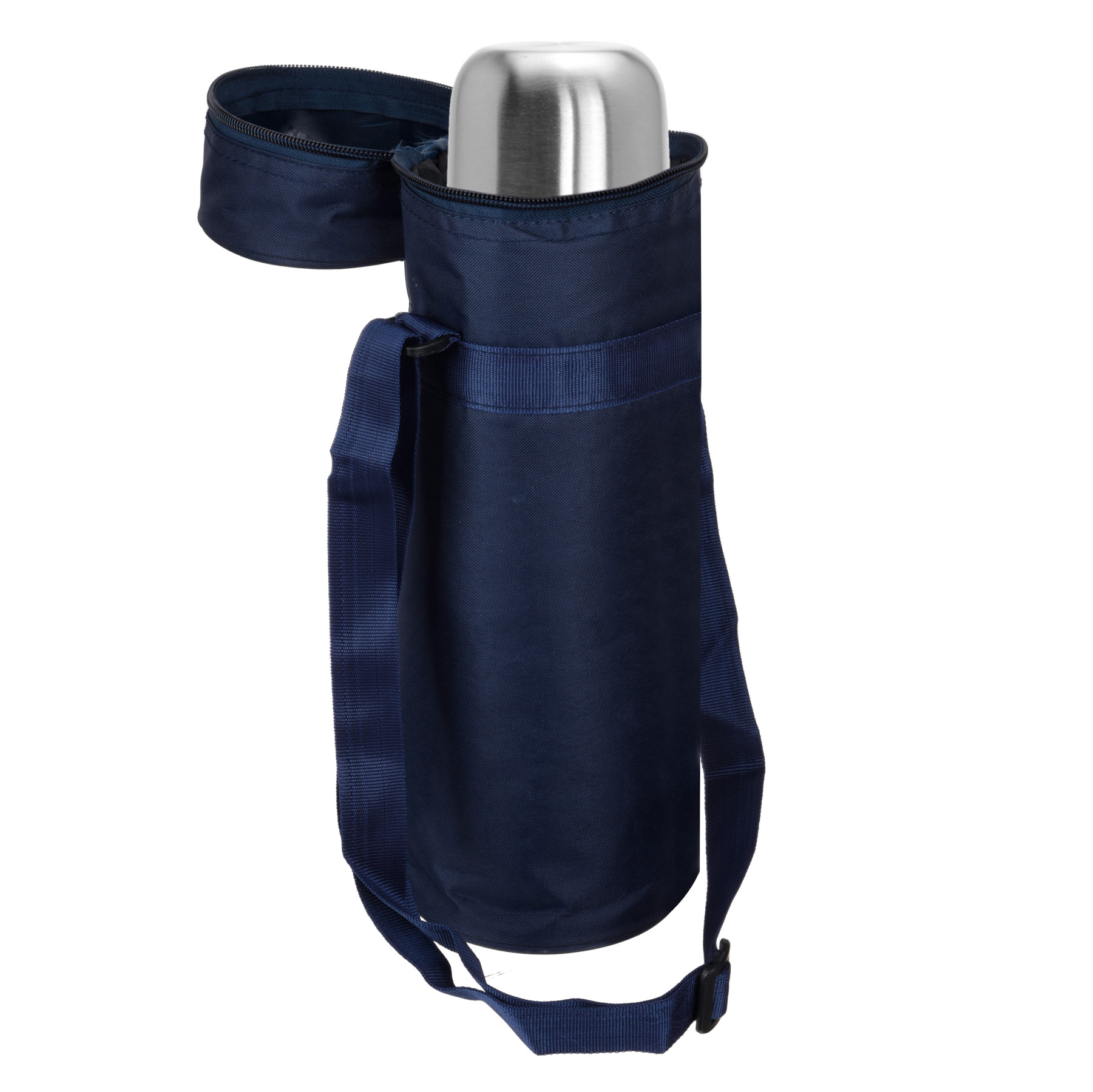 Kuber Industries Bottle Bag  Travel Water Bottle Bag  Bottle Protector Bag  Water Bottle Carrier Bag  Bottle Carry Bag  Adjustable Strap  Zipper Closure  1 LTR  Blue