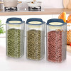 BPA Free 1400 ML Plastic Airtight Jar Containers for Kitchen Storage Set of 3 | Cereals, Pulses, Dry Fruits and Snacks Box Container | Kitchen Accessories Items for Home | Blue