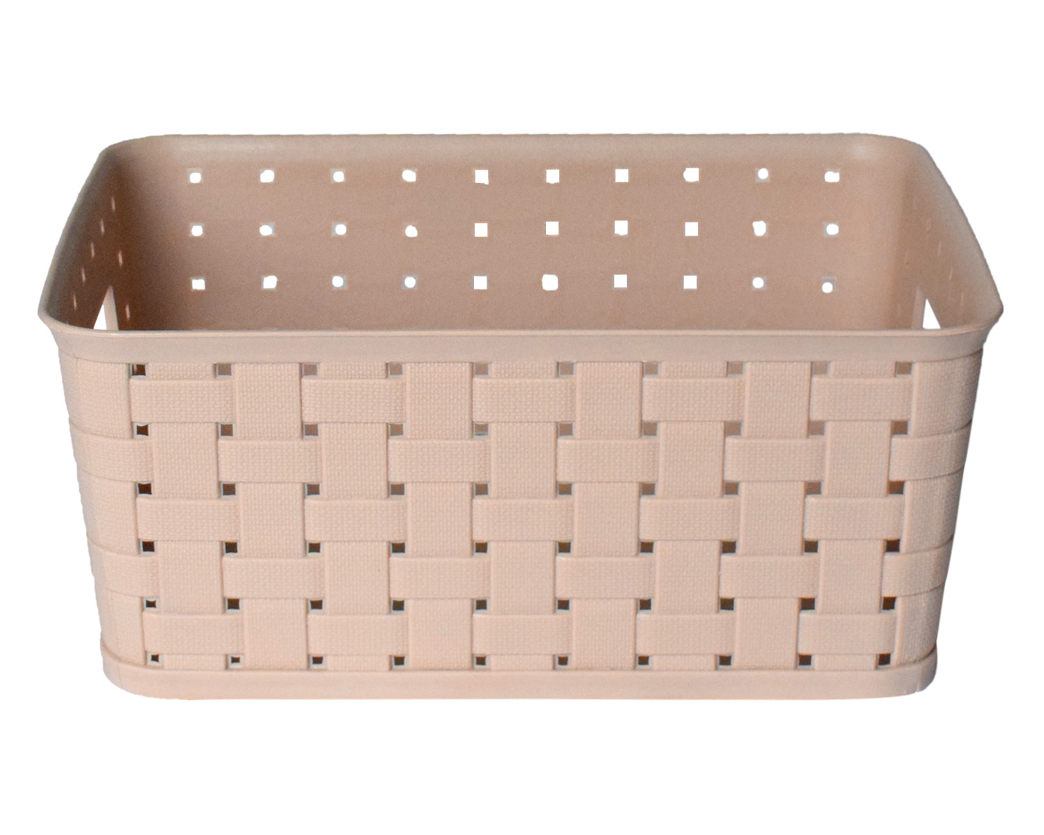 Kuber Industries BPA Free Attractive Design Multipurpose Large Trendy Storage Basket With Lid|Material-Plastic|Color-Beige
