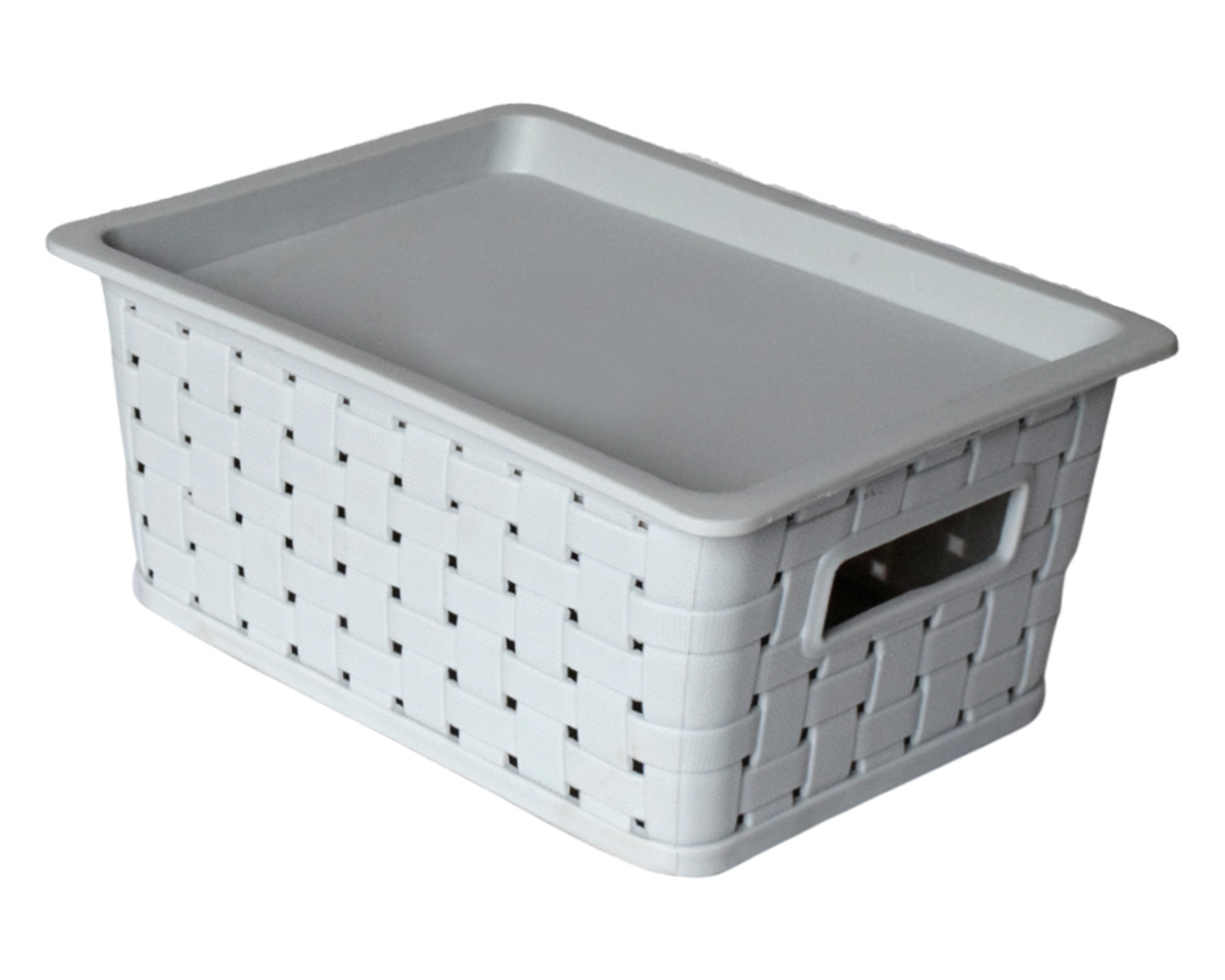 Kuber Industries BPA Free Attractive Design Multipurpose Large Trendy Storage Basket With Lid|Material-Plastic|Color-Gray