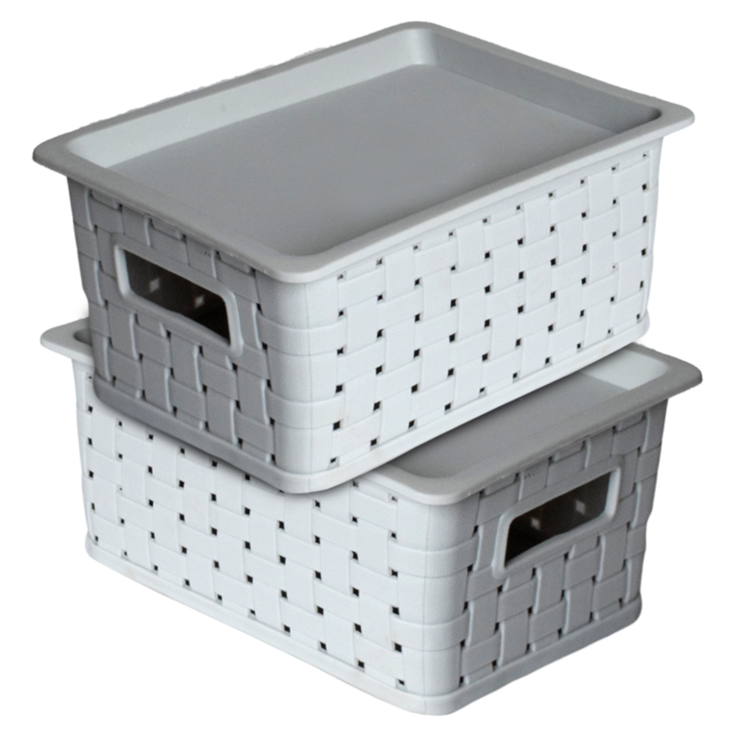 Kuber Industries BPA Free Attractive Design Multipurpose Large Trendy Storage Basket With Lid|Material-Plastic|Color-Gray