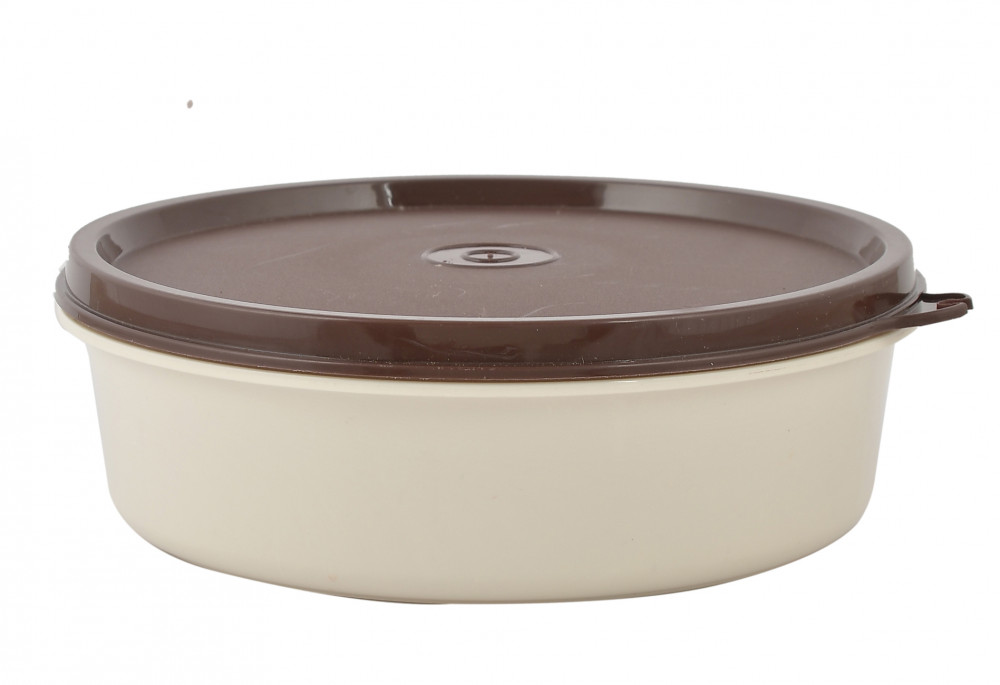 Kuber Industries BPA Free Food Grade Microwave Safe Inner Steel Lunch Container, 800ml (Cream &amp; Brown)-HS42KUBMART25135
