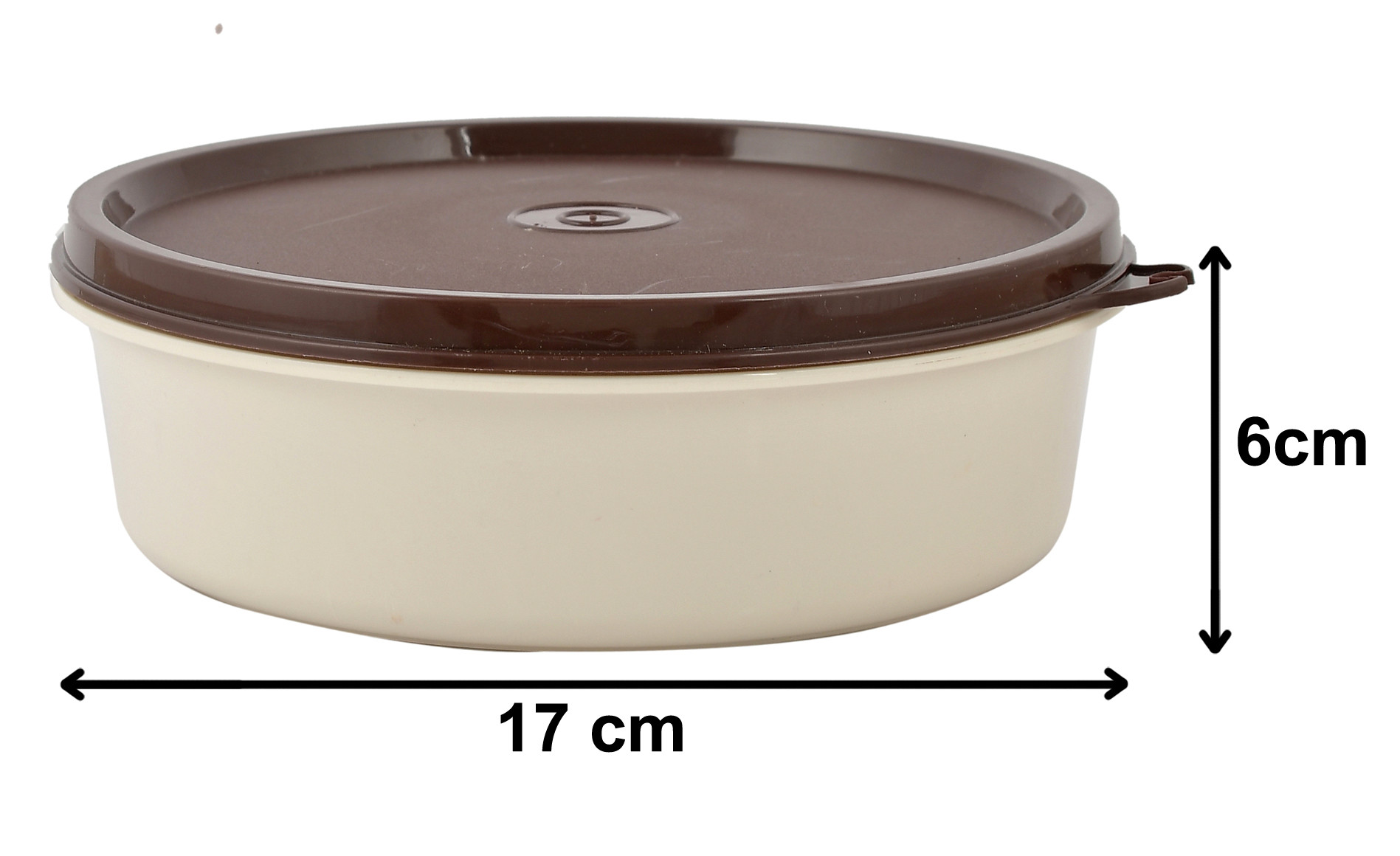 Kuber Industries BPA Free Food Grade Microwave Safe Inner Steel Lunch Container, 800ml (Cream & Brown)-HS42KUBMART25135