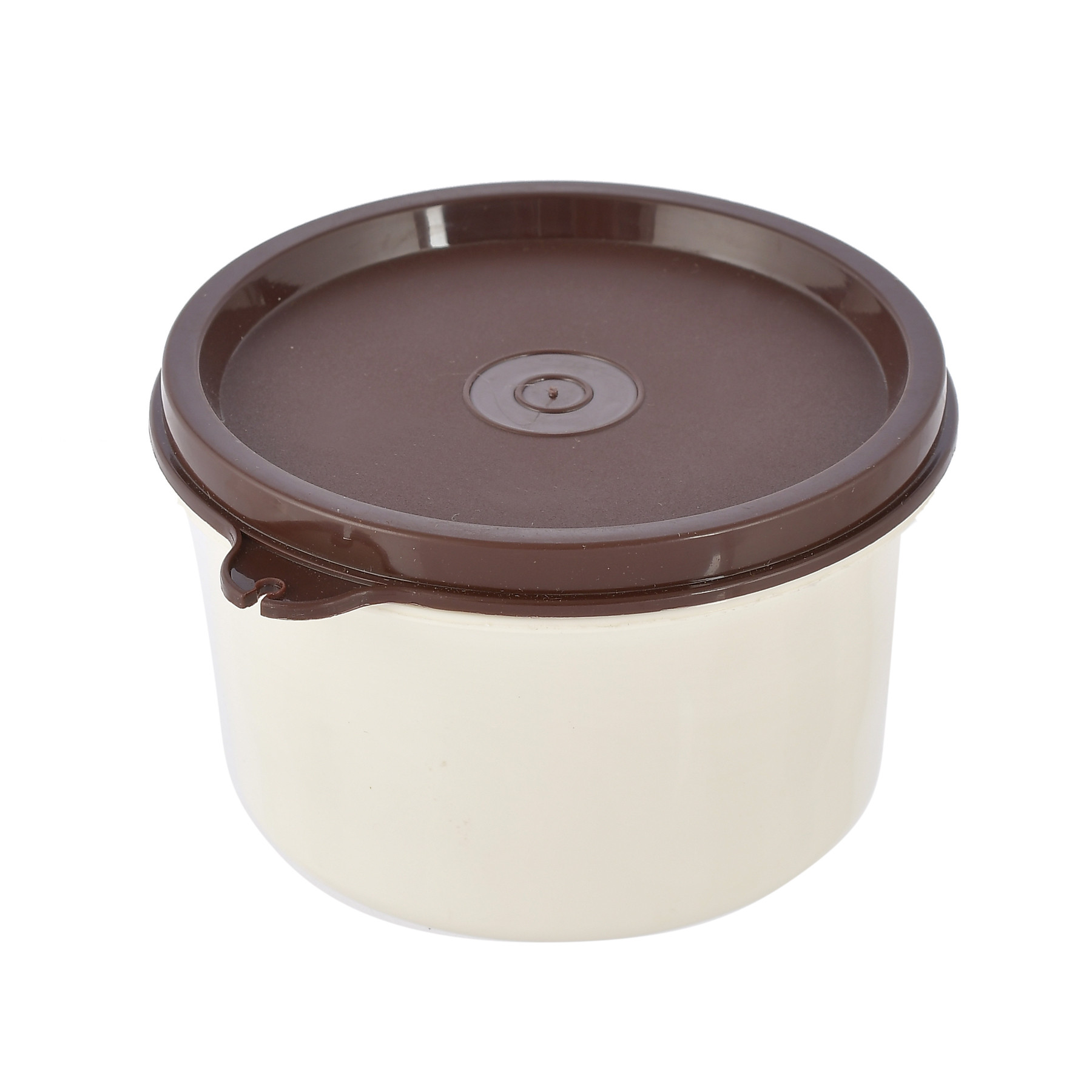 Kuber Industries BPA Free Food Grade Microwave Safe Inner Steel Lunch Containers Set, Set of 2 (Cream & Brown)-HS42KUBMART25141