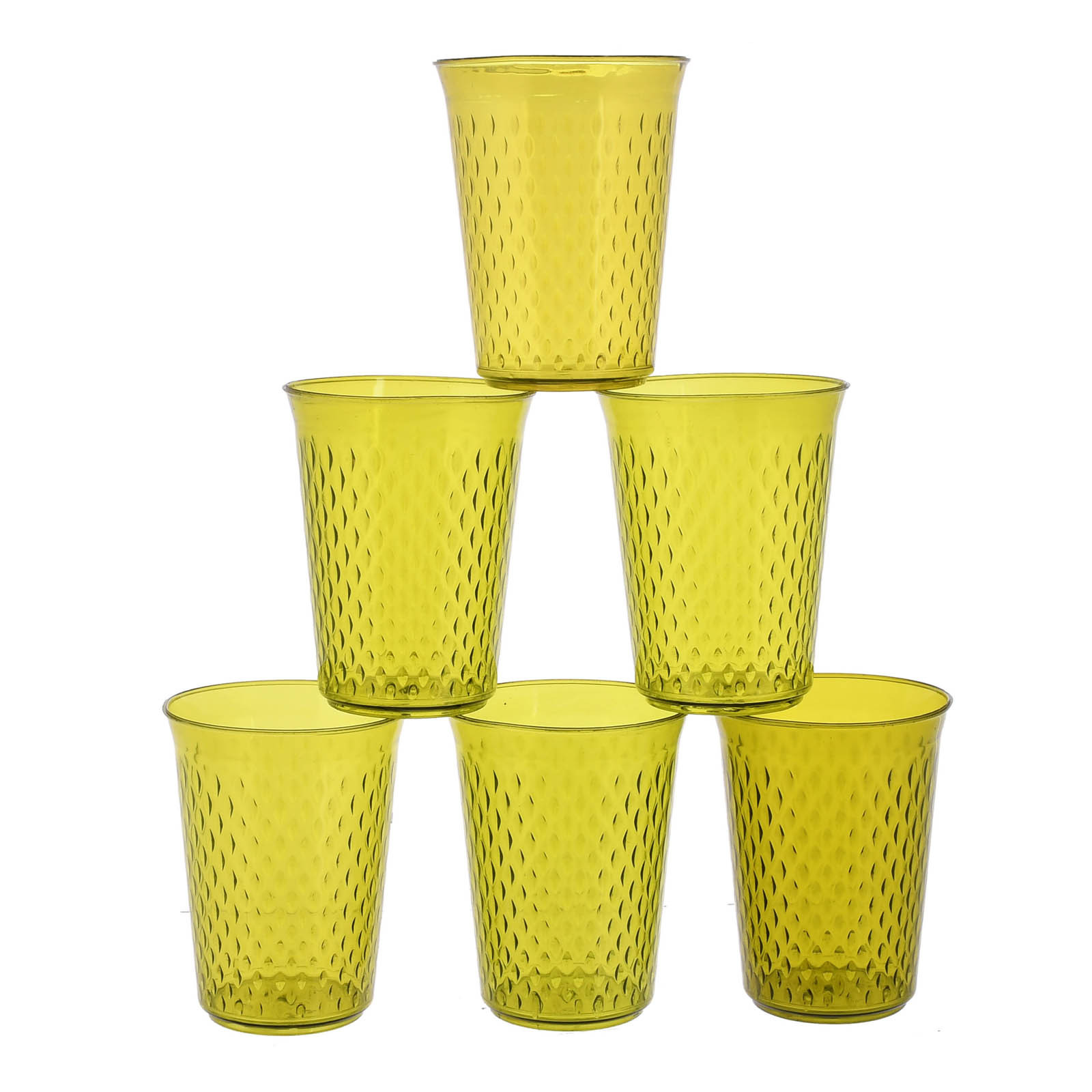 Kuber Industries BPA Free Leak Proof Unbreakable Plastic Water Jug with 6 Tumblers Drinkware Set (Green)
