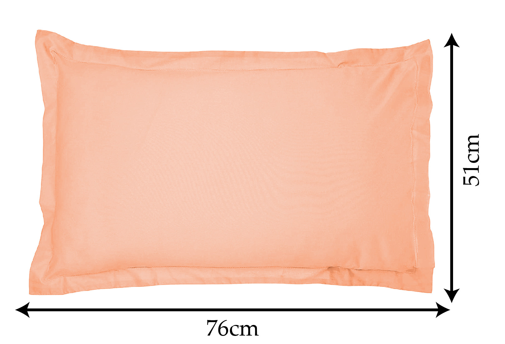 Kuber Industries Breathable & Soft Cotton Pillow Cover For Sofa, Couch, Bed - 29x20 Inch,(Peach)