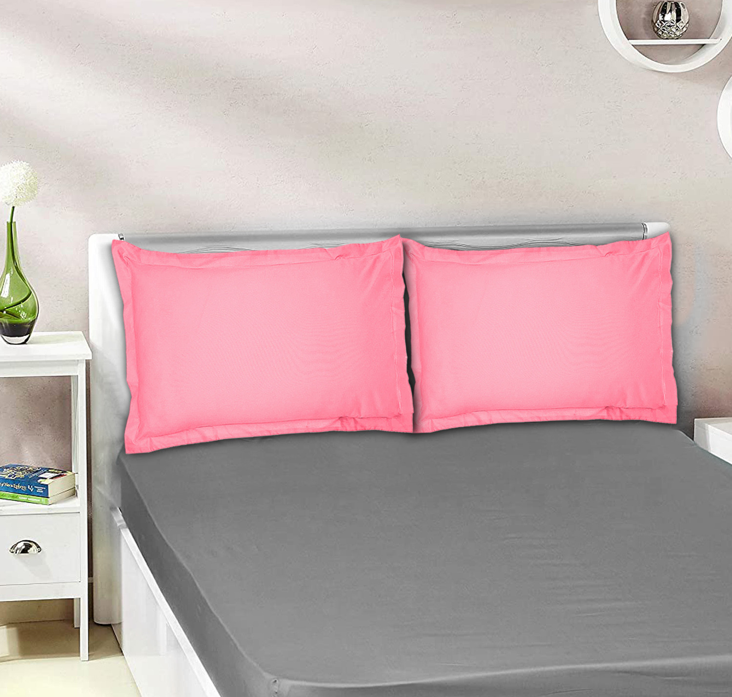 Kuber Industries Breathable & Soft Cotton Pillow Cover For Sofa, Couch, Bed - 29x20 Inch,(Pink)