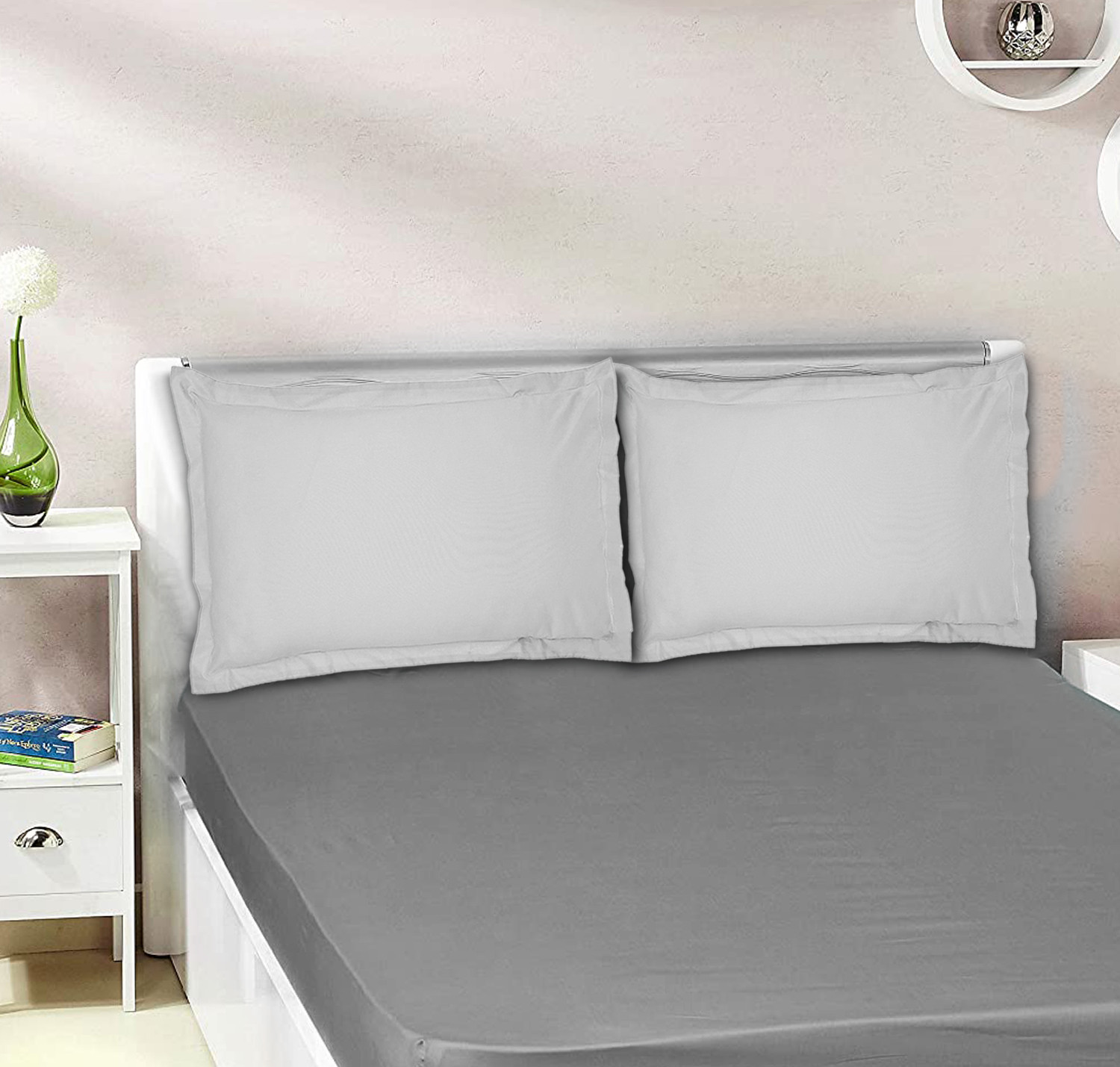 Kuber Industries Breathable & Soft Cotton Pillow Cover For Sofa, Couch, Bed - 29x20 Inch,(White)