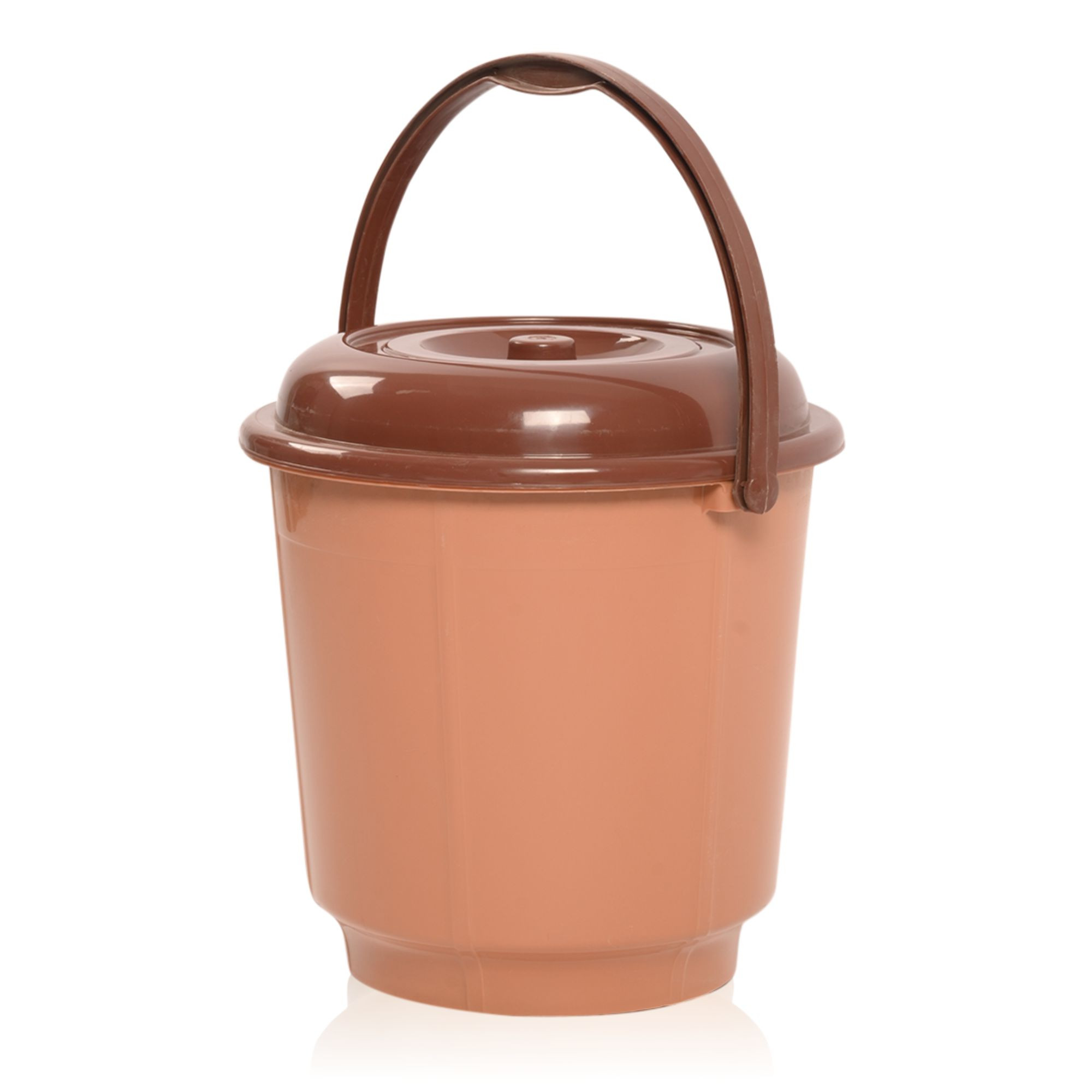 Kuber Industries Bucket  18 Liter Bucket for Bathroom  Balti for Bathroom  Plastic Bucket for Daily Use  Bucket with Lid  Handle  Water Storage Bucket  Bathroom Bucket  Coffee