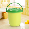 Bucket | 18 Liter Bucket for Bathroom | Balti for Bathroom | Plastic Bucket for Daily Use | Bucket with Lid & Handle | Water Storage Bucket | Bathroom Bucket | Green