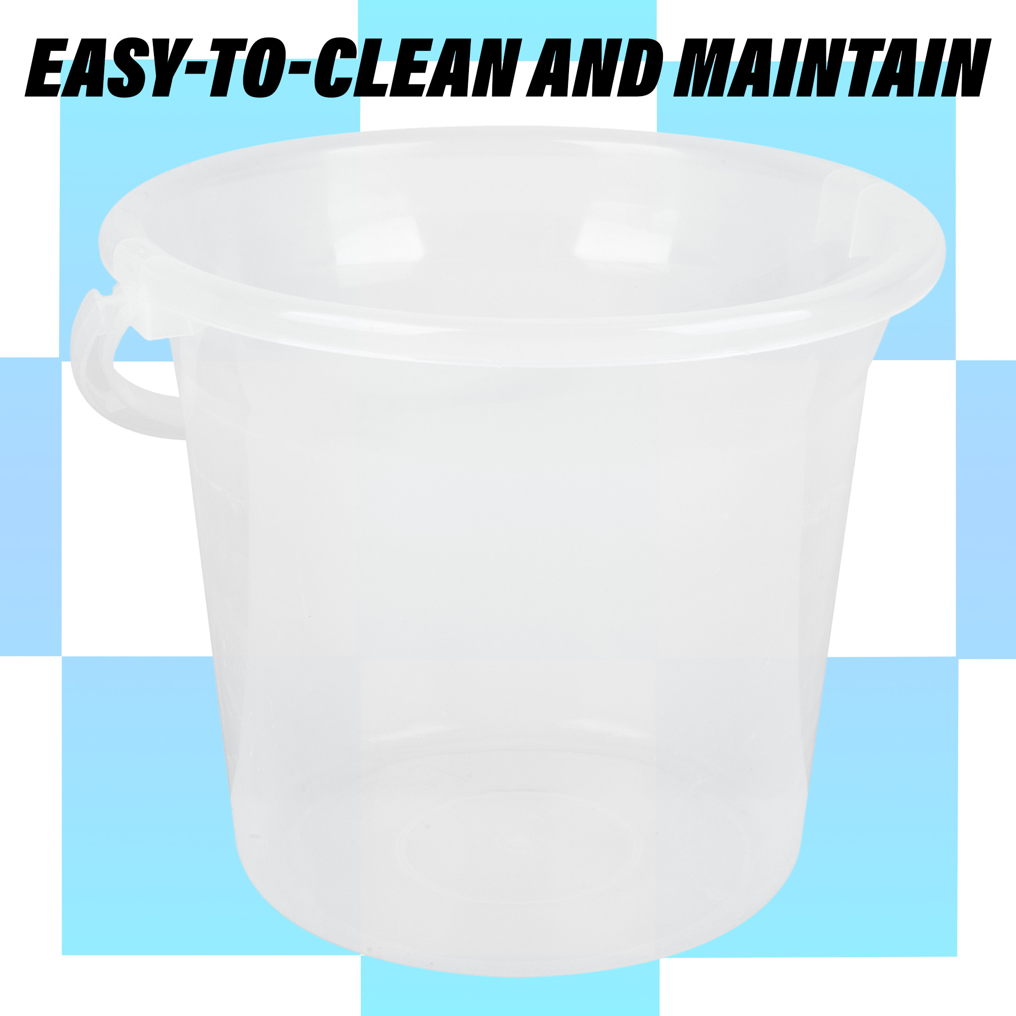 Kuber Industries Bucket  Plastic Bucket for Bathroom  Strong Bathroom Bucket  Bucket for Bathing  Water Storage Bucket  Bathroom Bucket  Plain Bucket  18 LTR  Transparent