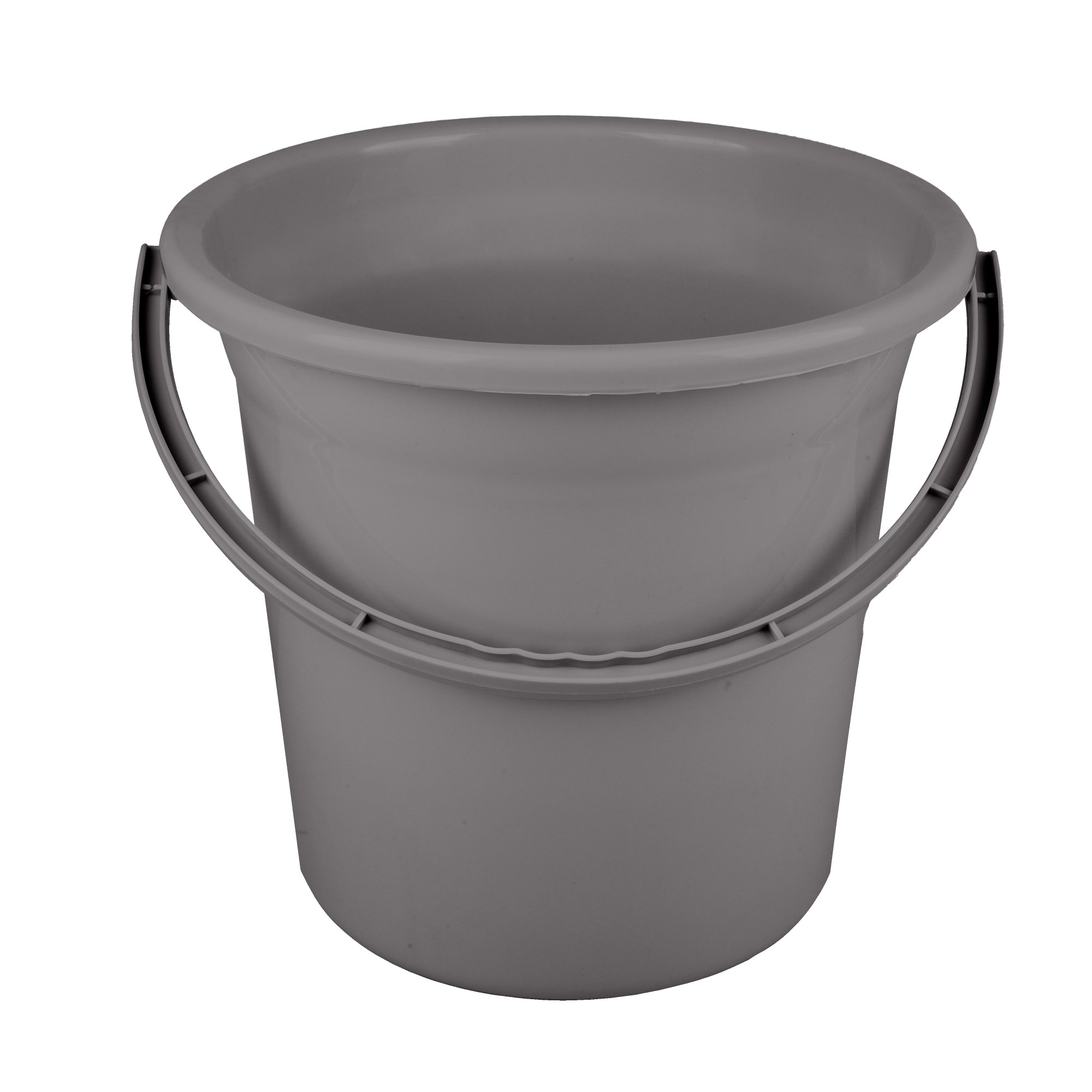 Kuber Industries Bucket  Plastic Bucket for Bathroom  Strong Bathroom Bucket  Bucket for Bathing  Water Storage Bucket  Bathroom Bucket  Plain Bucket  18 LTR  Gray