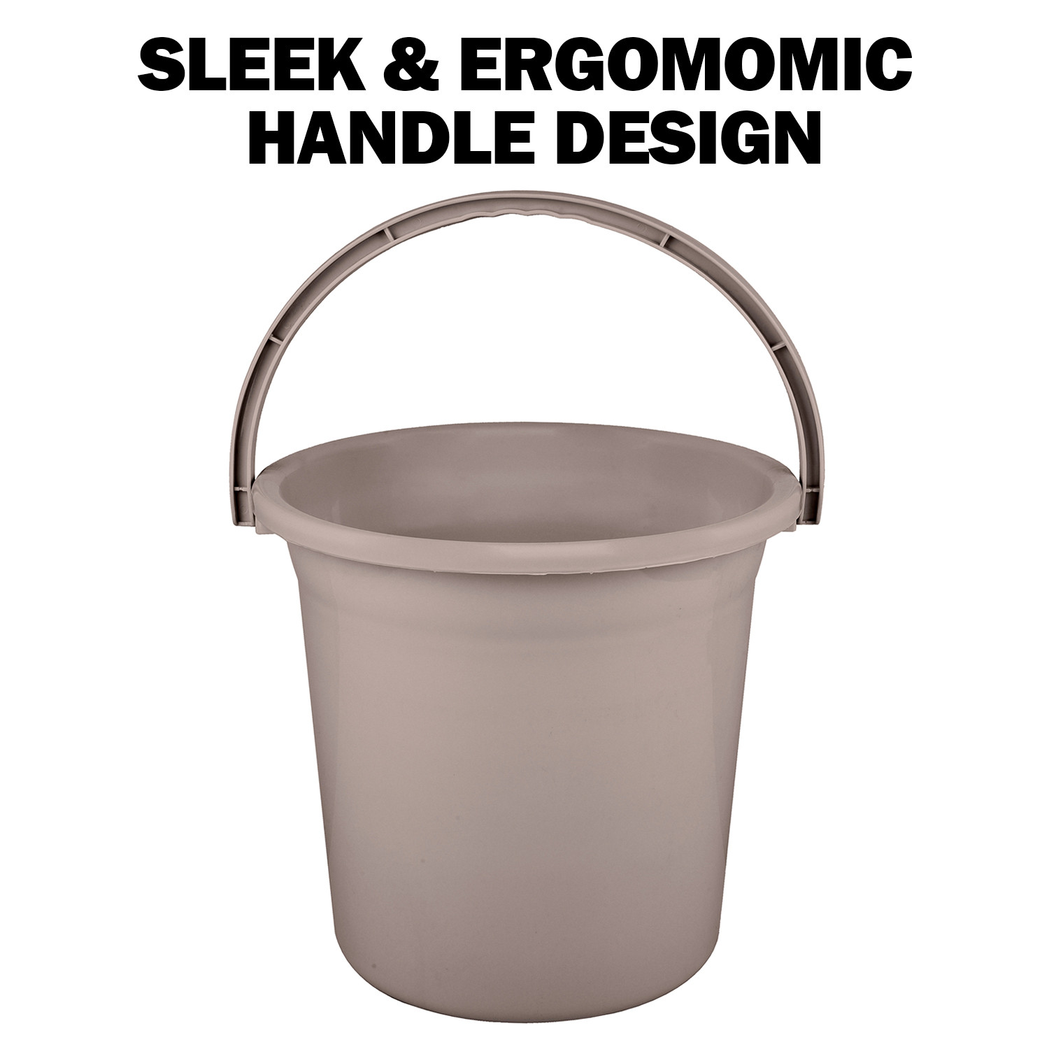 Kuber Industries Bucket | Plastic Bucket for Bathroom | Strong Bathroom Bucket | Bucket for Bathing | Water Storage Bucket | Bathroom Bucket | Plain Bucket | 18 LTR | Brown