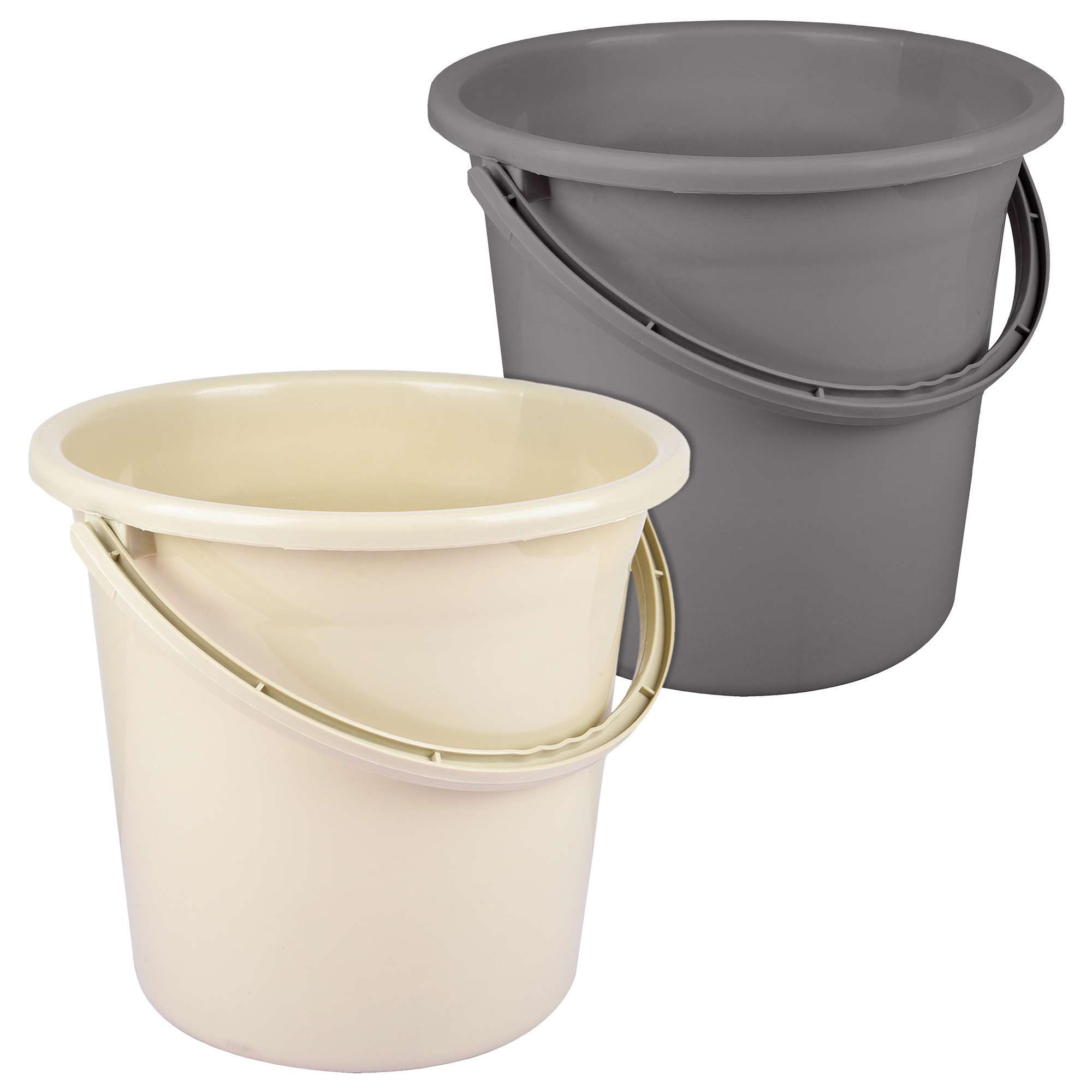 Kuber Industries Bucket | Plastic Bucket for Bathroom | Strong Bathroom Bucket | Bucket for Bathing | Water Storage Bucket | Bathroom Bucket | Plain Bucket | 18 LTR | Pack of 2 | Multi
