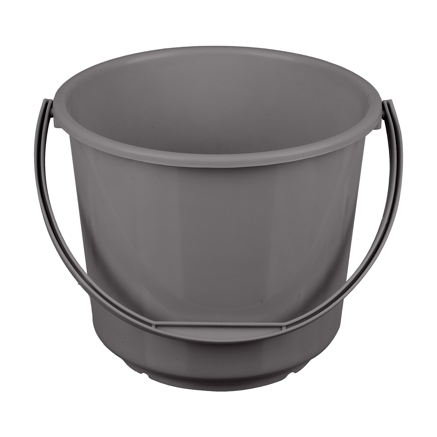 Kuber Industries Bucket  Plastic Bucket for Mopping  Bucket for Cleaning  Storage Container Bucket  Water Storage Bucket  Bathroom Bucket  Plain Bucket  5 LTR  Gray