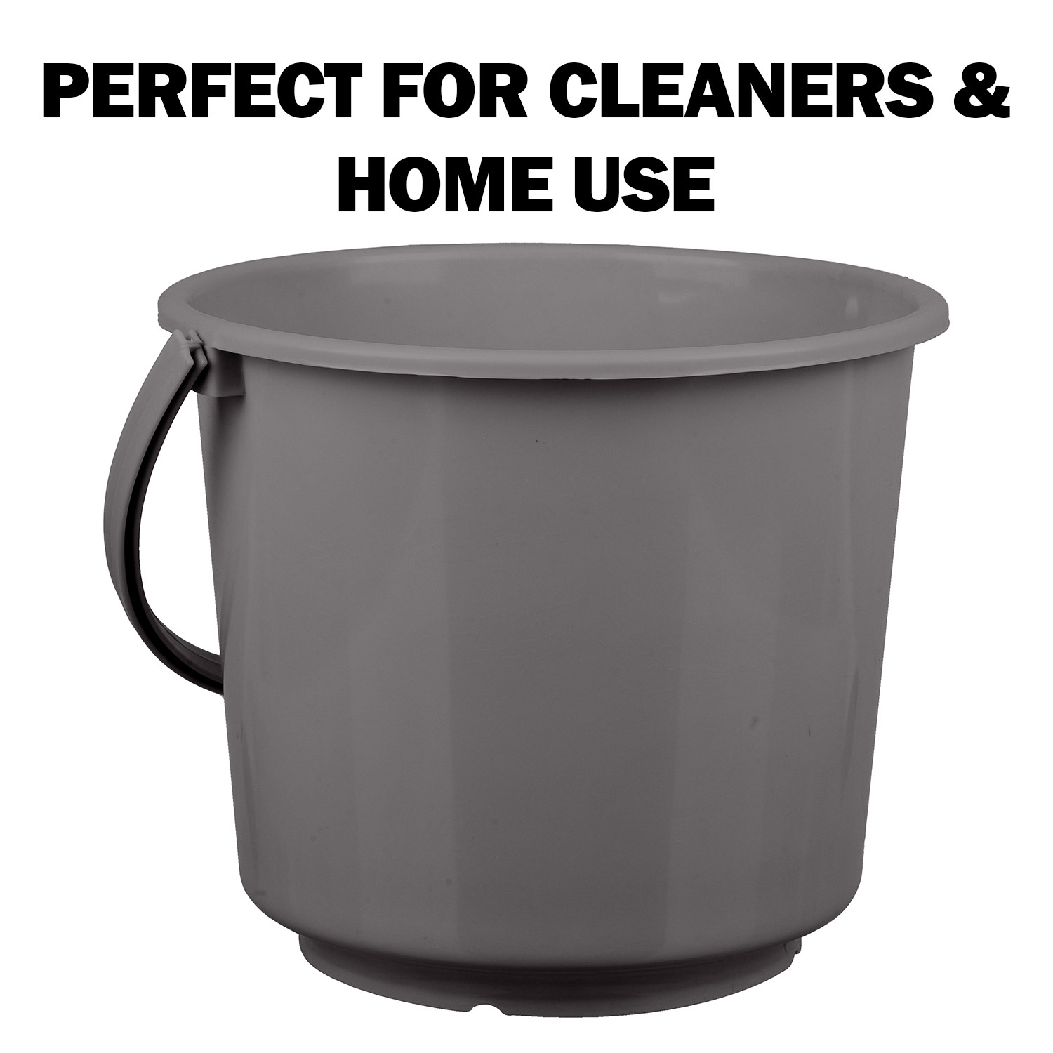 Kuber Industries Bucket  Plastic Bucket for Mopping  Bucket for Cleaning  Storage Container Bucket  Water Storage Bucket  Bathroom Bucket  Plain Bucket  5 LTR  Gray