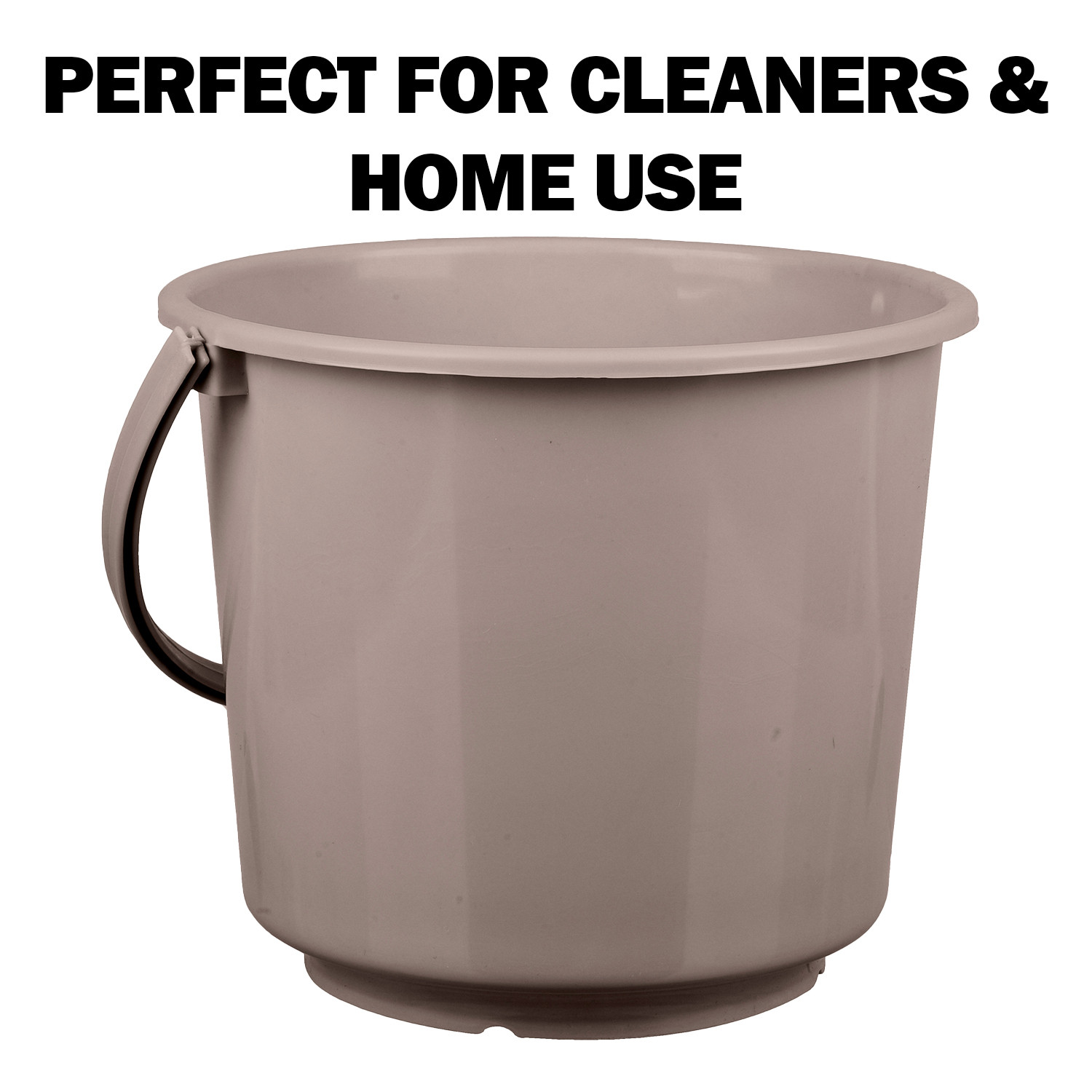 Kuber Industries Bucket  Plastic Bucket for Mopping  Bucket for Cleaning  Storage Container Bucket  Water Storage Bucket  Bathroom Bucket  Plain Bucket  5 LTR  Brown