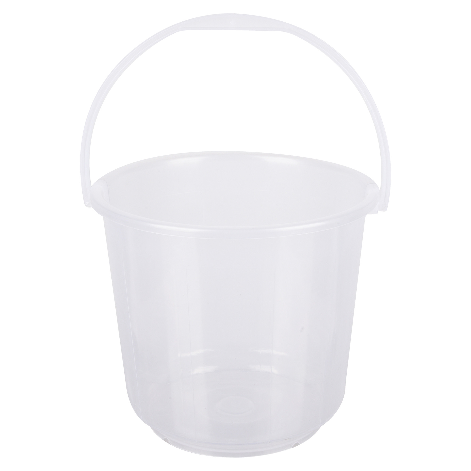Kuber Industries Bucket  Plastic Bucket for Mopping  Bucket for Cleaning  Storage Container Bucket  Water Storage Bucket  Bathroom Bucket  Plain Bucket  5 LTR  Transparent