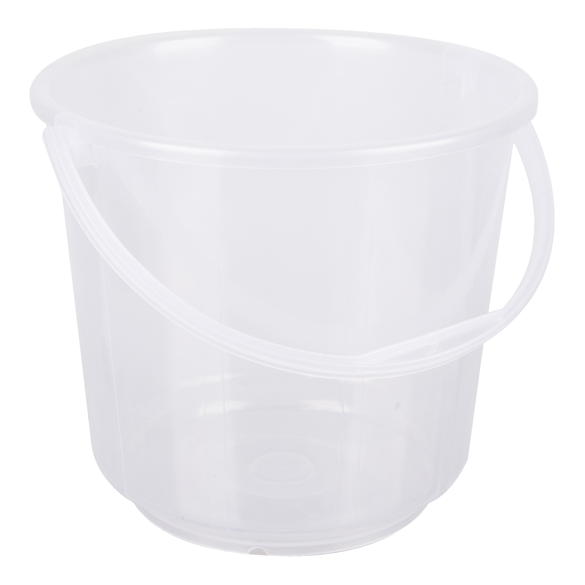 Kuber Industries Bucket | Plastic Bucket for Mopping | Bucket for Cleaning | Storage Container Bucket | Water Storage Bucket | Bathroom Bucket | Plain Bucket | 7 LTR | Transparent