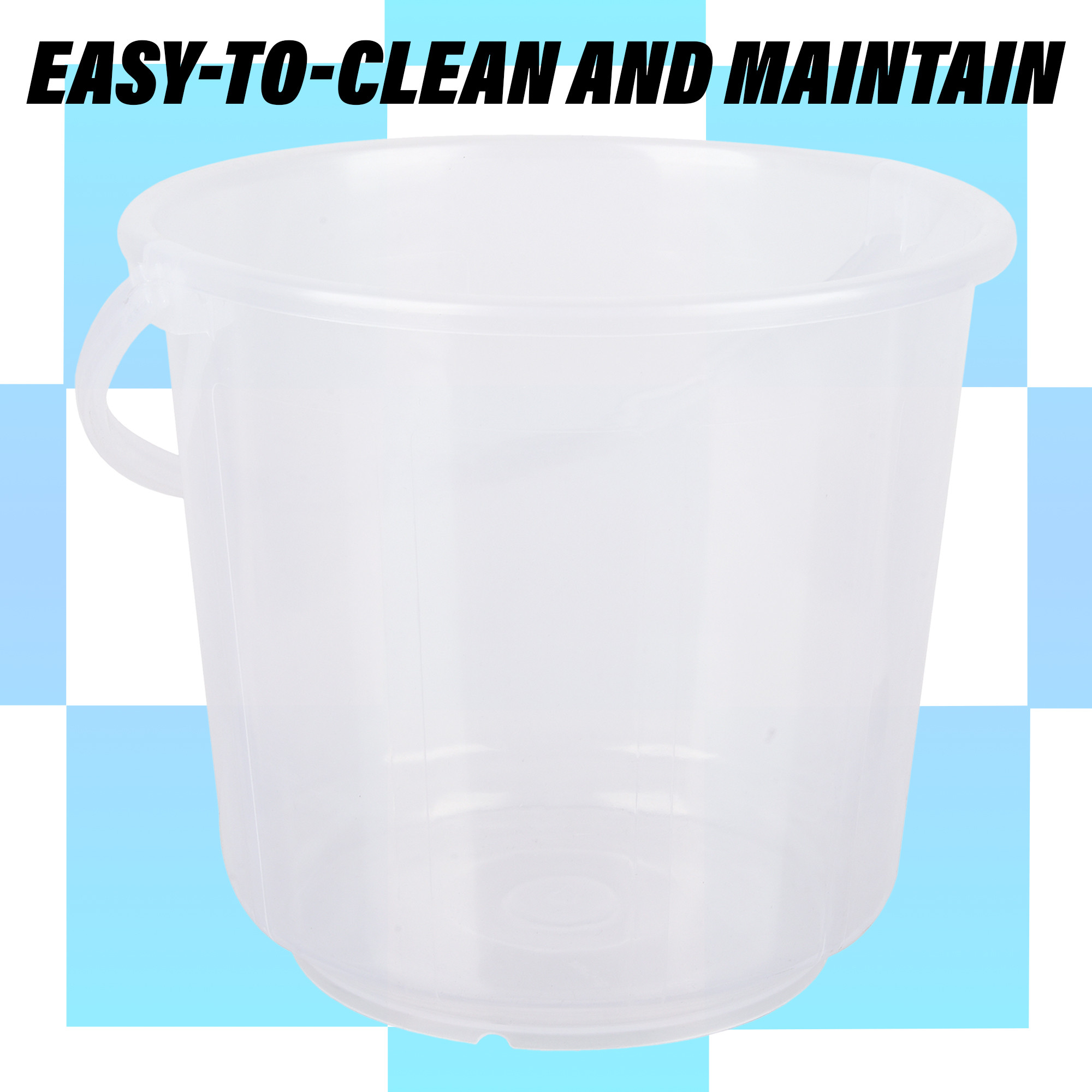 Kuber Industries Bucket | Plastic Bucket for Mopping | Bucket for Cleaning | Storage Container Bucket | Water Storage Bucket | Bathroom Bucket | Plain Bucket | 7 LTR | Transparent