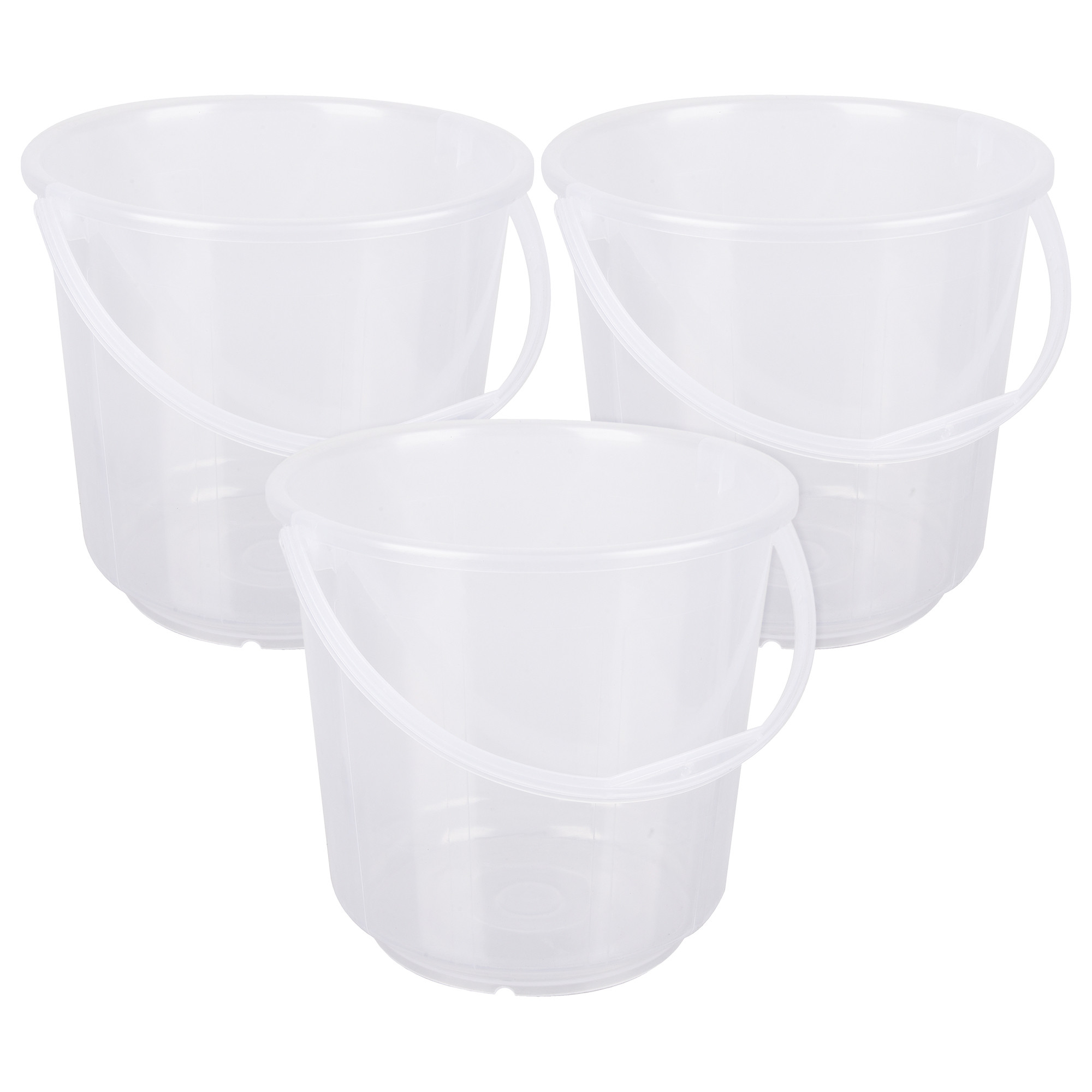 Kuber Industries Bucket | Plastic Bucket for Mopping | Bucket for Cleaning | Storage Container Bucket | Water Storage Bucket | Bathroom Bucket | Plain Bucket | 7 LTR | Transparent