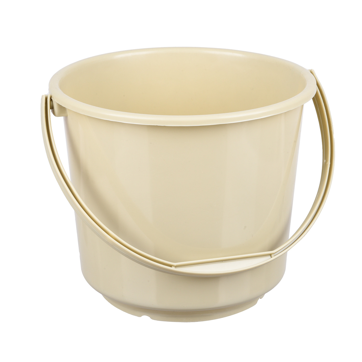 Kuber Industries Bucket | Plastic Bucket for Mopping | Bucket for Cleaning | Storage Container Bucket | Water Storage Bucket | Bathroom Bucket | Plain Bucket | 5 LTR | Beige
