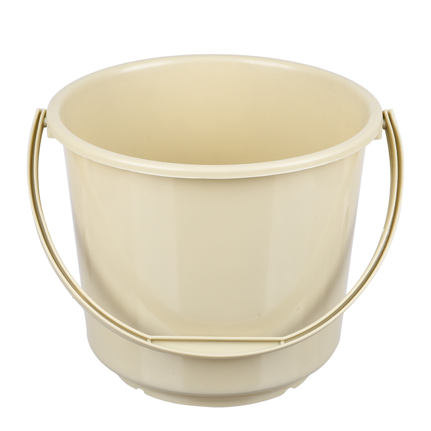 Kuber Industries Bucket | Plastic Bucket for Mopping | Bucket for Cleaning | Storage Container Bucket | Water Storage Bucket | Bathroom Bucket | Plain Bucket | 5 LTR | Beige