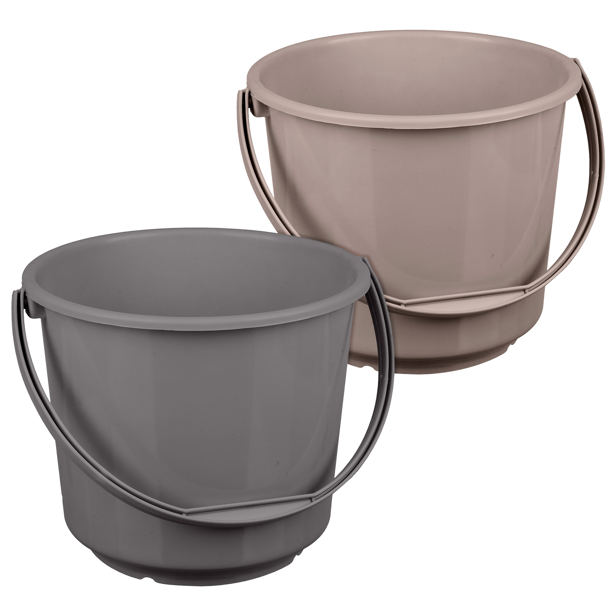 Kuber Industries Bucket | Plastic Bucket for Mopping | Bucket for Cleaning | Storage Container Bucket | Water Storage Bucket | Bathroom Bucket | Plain Bucket | 5 LTR | Pack of 2 | Multi