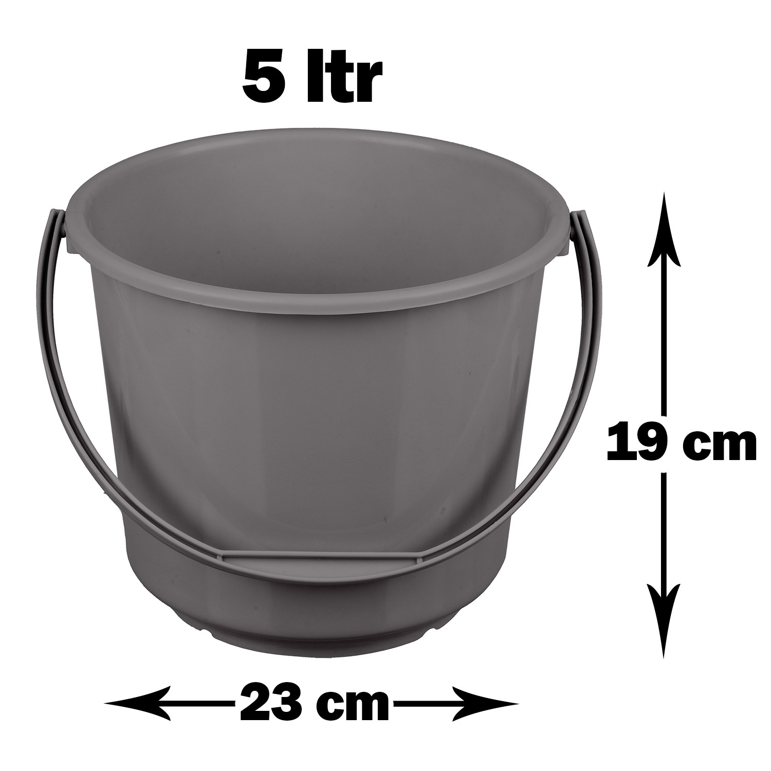 Kuber Industries Bucket | Plastic Bucket for Mopping | Bucket for Cleaning | Storage Container Bucket | Water Storage Bucket | Bathroom Bucket | Plain Bucket | 5 LTR | Pack of 2 | Multi