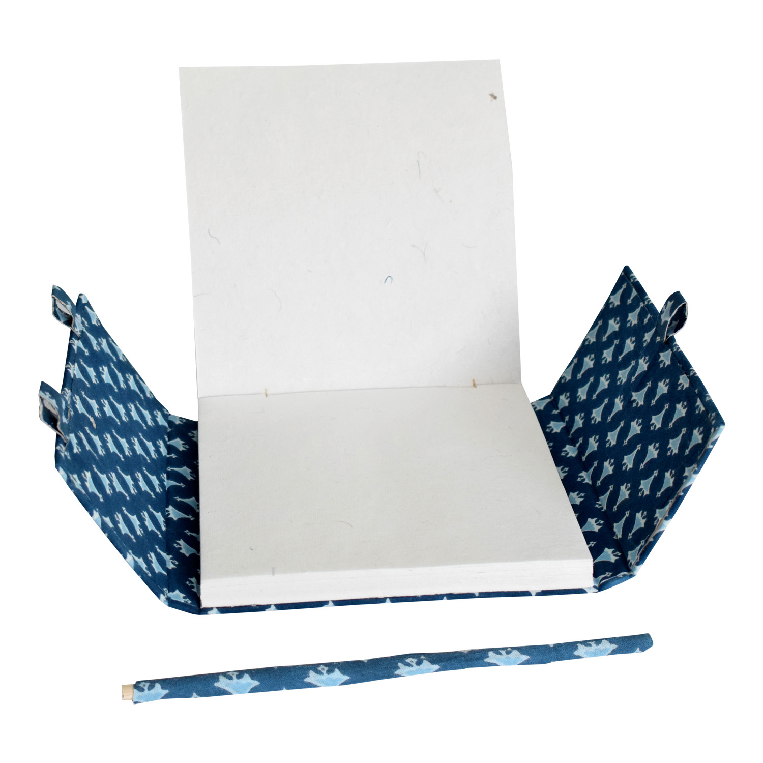 Kuber Industries Buti Print Handicraft Notebook/Diary With Lock System for Home, Traveling, Office (Blue)