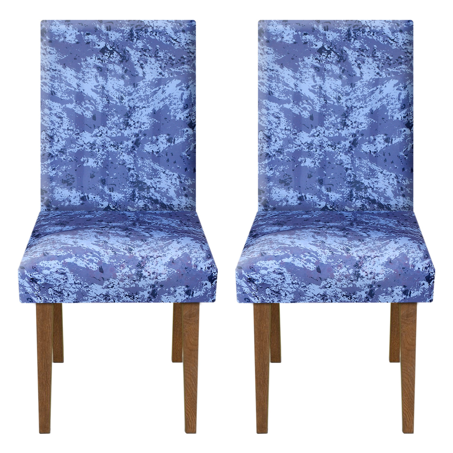 Kuber Industries Camouflage Printed Elastic Stretchable Polyster Chair Cover For Home, Office, Hotels, Wedding Banquet (Blue)