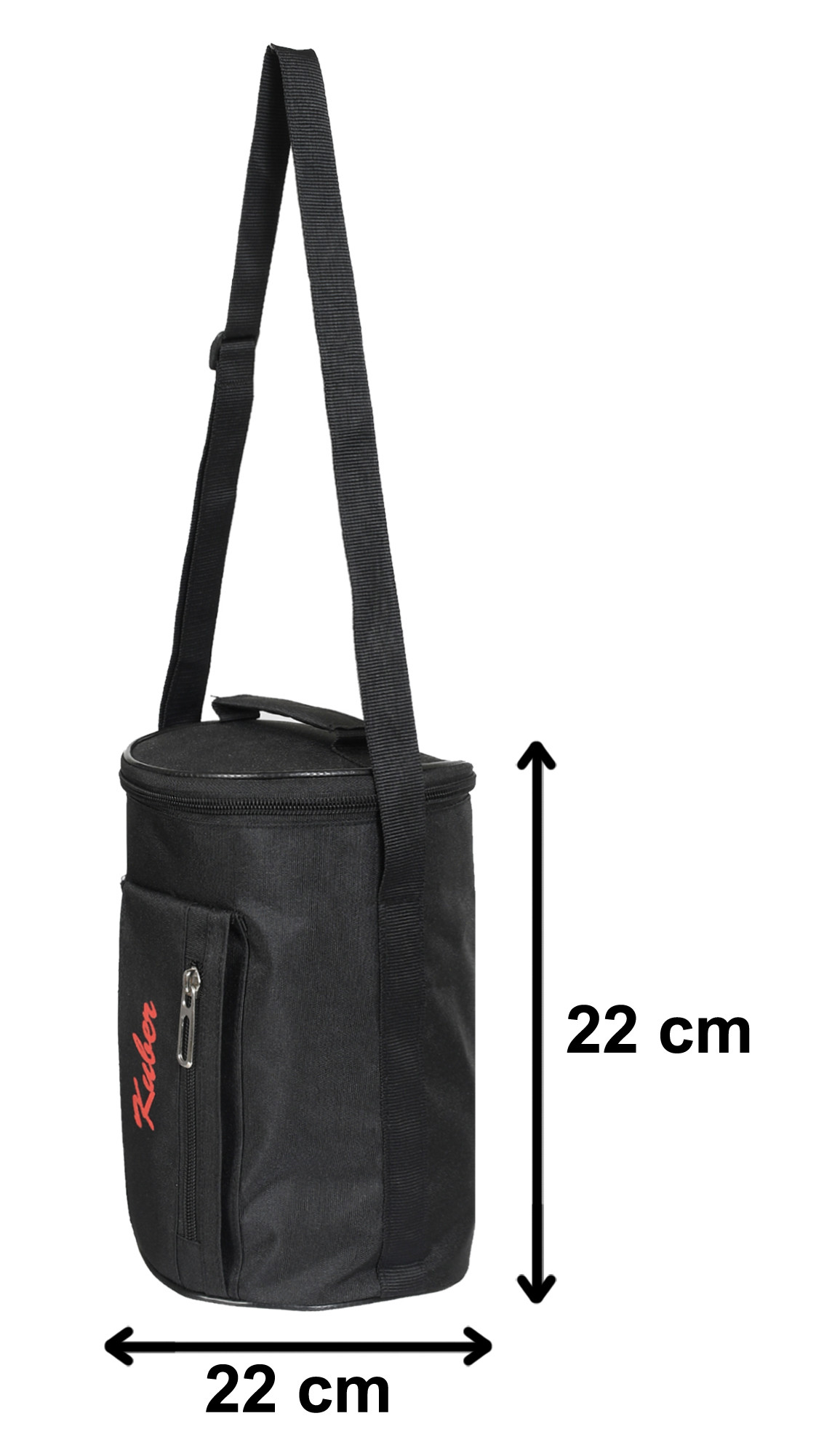 Kuber Industries Canvas Lunch Bag for Men, Women And Kids, Lunch Bag for School, Picnic, Office, Carry Bag for Lunch Box (Black)