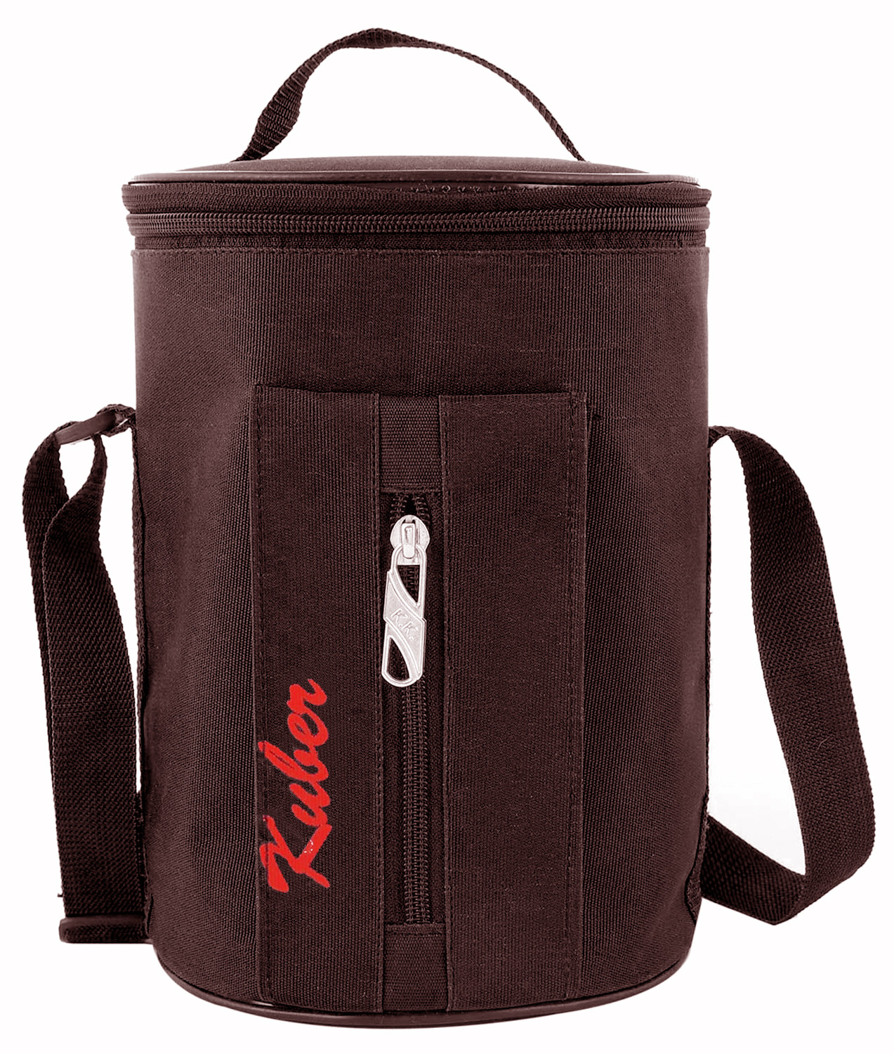 Kuber Industries Canvas Lunch Bag for Men, Women And Kids, Lunch Bag for School, Picnic, Office, Carry Bag for Lunch Box (Brown)