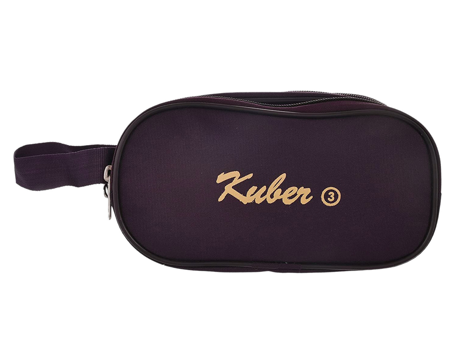 Kuber Industries Canvas Toiletry Organizer|Portable & Durable Travel Shaving Doop Kit With 3 Zipper ComparMants And Carrying Strip (Maroon)