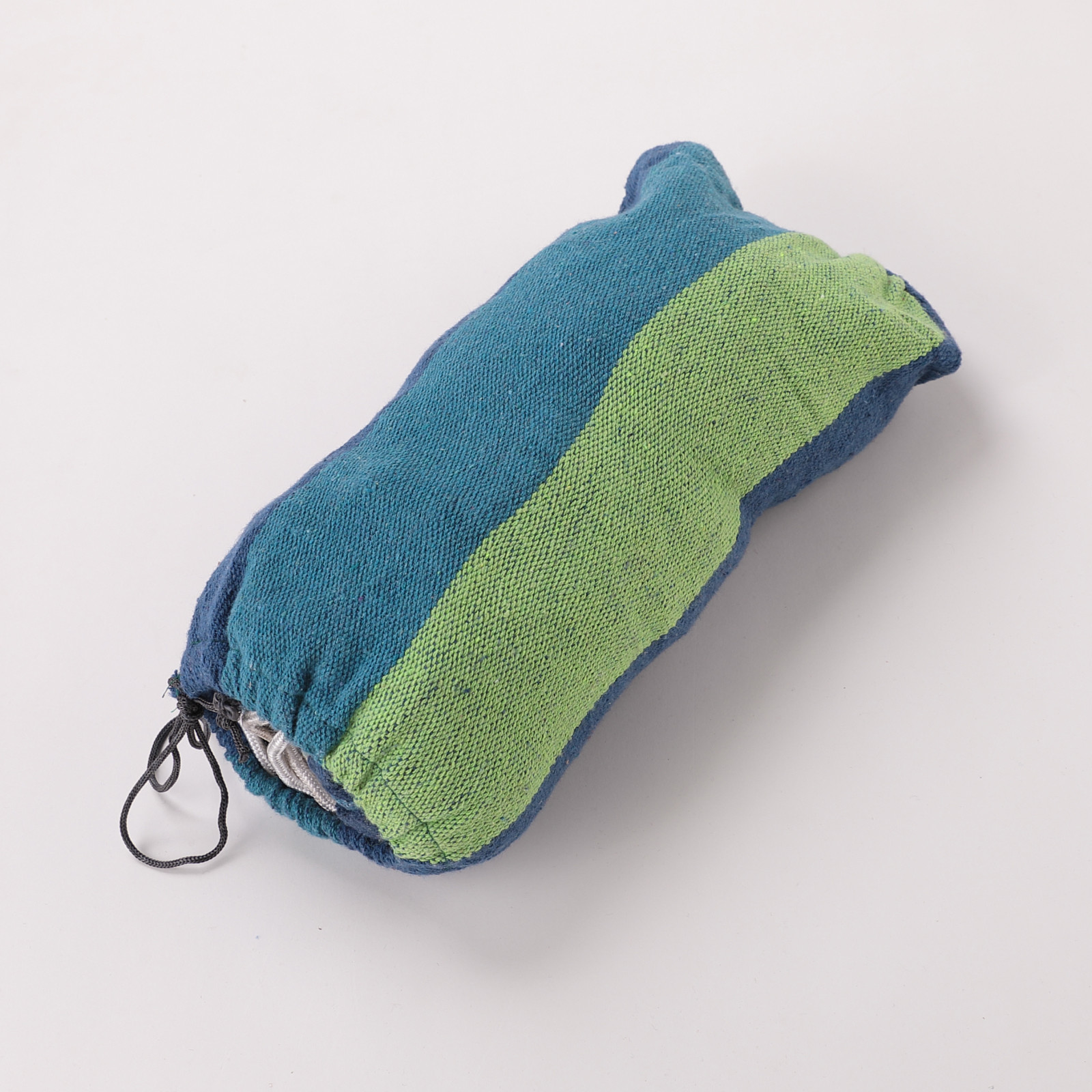 Kuber Industries Canvas Travel Hammock |Garden Hammock Swing For Adults|130 KG Load Bearing Capicity|Including 2 Rope, 1 Bag (Blue & Green)