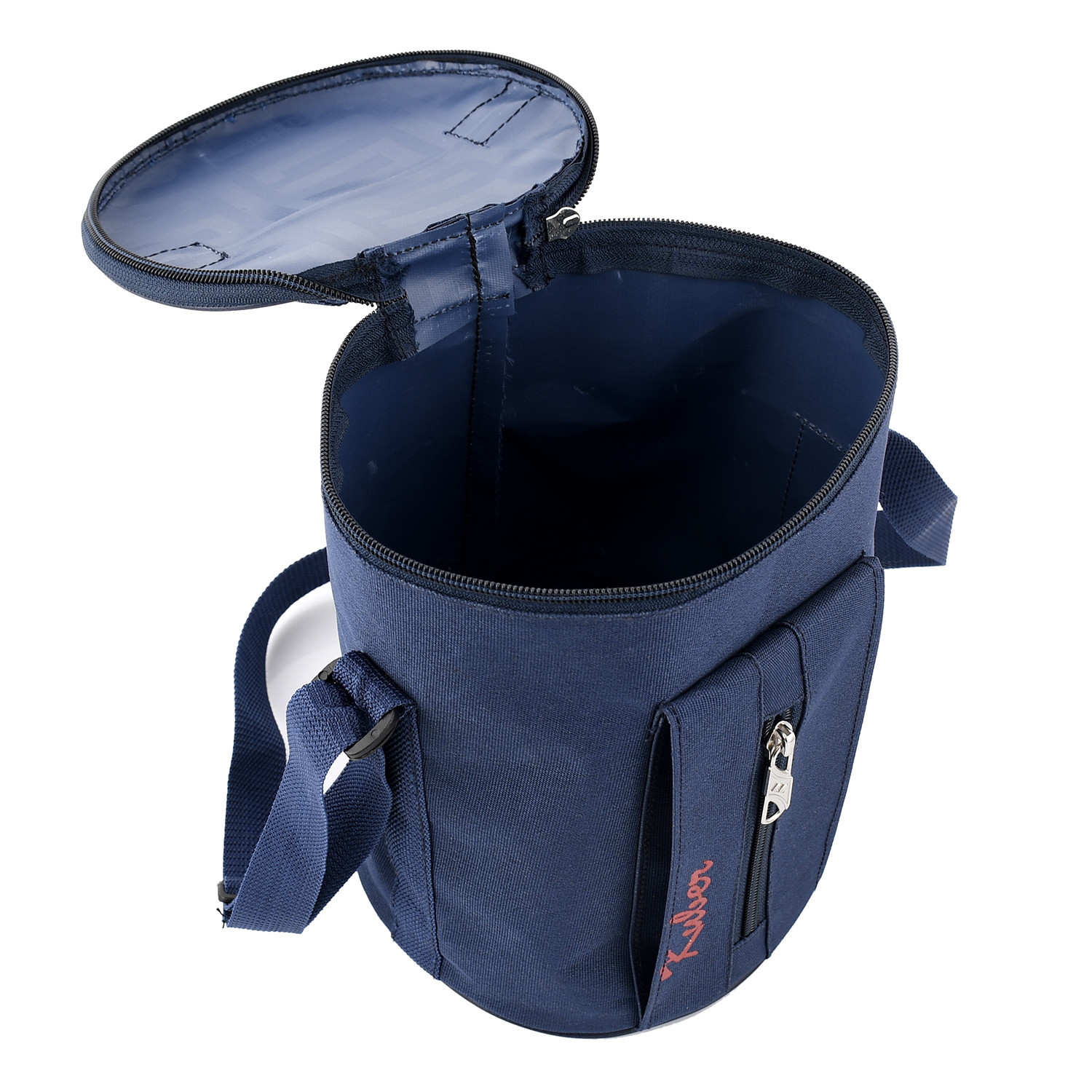 Kuber Industries Canvas Waterproof Lunch Carry Bag , Suitable For 3 Compartment (Blue) -CTKTC39121