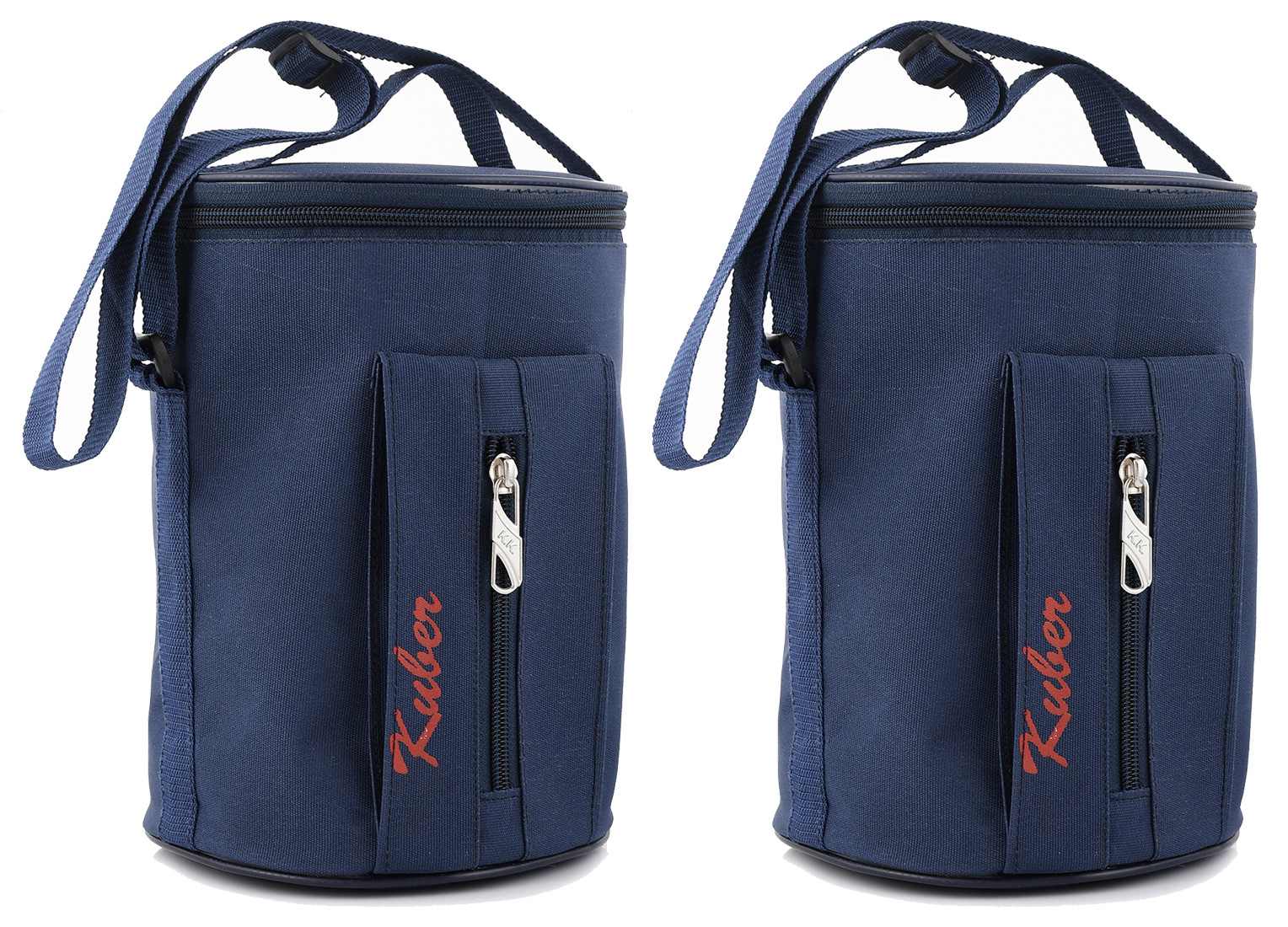 Kuber Industries Canvas Waterproof Lunch Carry Bag , Suitable For 3 Compartment (Blue) -CTKTC39121