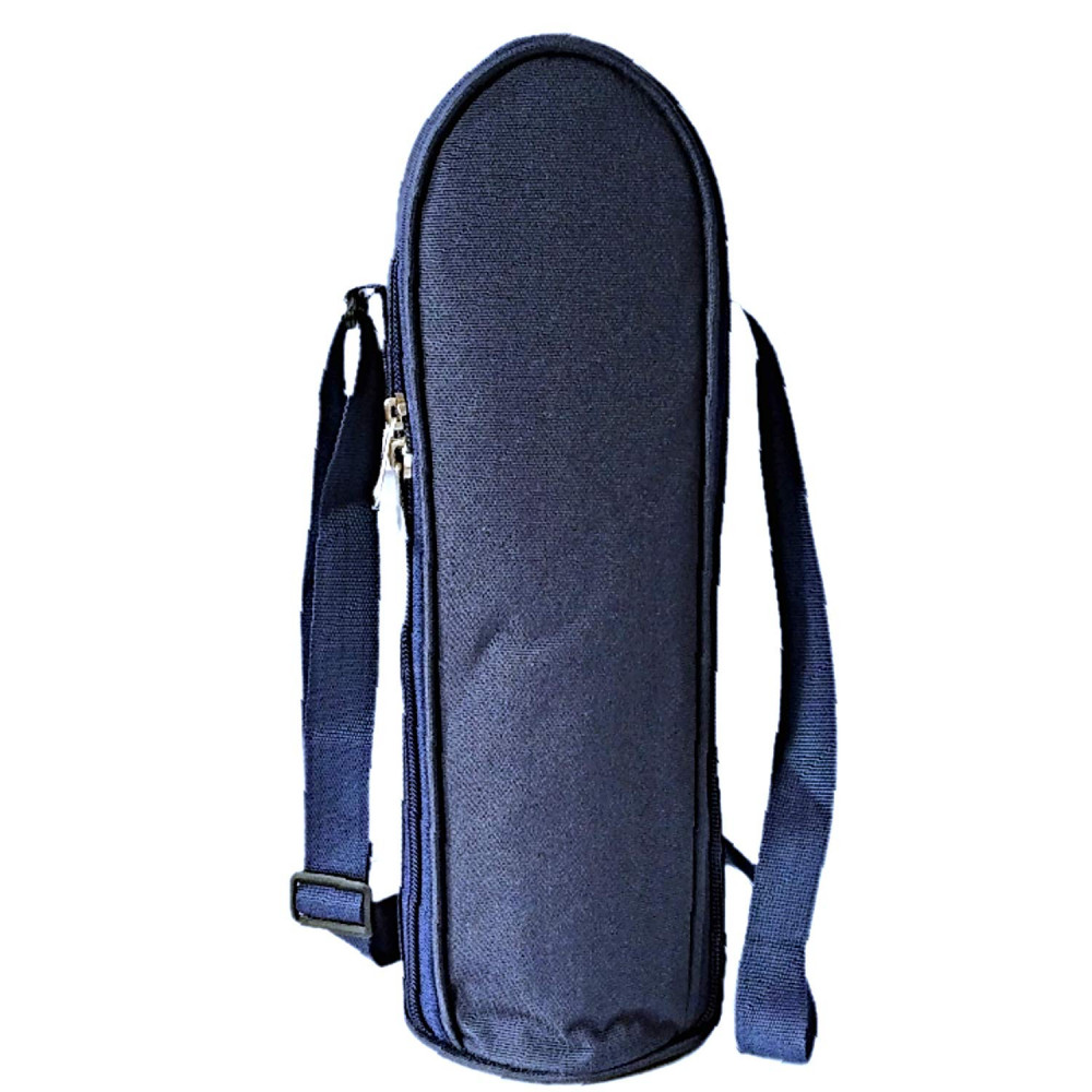 Kuber Industries Canvas Waterproof Water Bottle Cover with Adjustable Shoulder Handle &amp; Zipper Closure,1 Ltr (Blue) -CTKTC39117