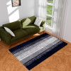 Carpet | Shaggy Carpet for Living Room | Fluffy Carpet for Bedroom | Blue Patta Rainbow Carpet | Floor Carpet Rug | Non-Slip Bedside Rug | 3x5 Feet | Gray