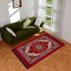 Carpet | Velvet Carpet-Rug for Home Décor | Carpet Rug for Bedroom | Carpet for Living Room | Prayer-Yoga Mat | Carpet for Hall | 4x6 Ft | Maroon