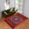 Carpet | Velvet Carpet-Rug for Home Décor | Carpet Rug for Bedroom | Printed Carpet for Living Room | Prayer-Yoga Mat | Carpet for Hall | 6.5x7.5 Ft | Red