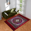 Carpet | Velvet Carpet-Rug for Home Décor | Carpet Rug for Bedroom | Printed Carpet for Living Room | Prayer-Yoga Mat | Carpet for Hall | 6.5x7.5 Ft | Maroon
