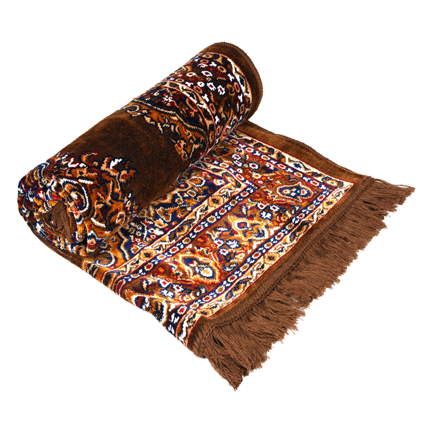 Kuber Industries Carpet | Velvet Floor Mat | Carpet for Hall | Carpet for Living Room | Carpet for Bedroom | Area Rug | Solid Prayer Mat |Heavy V.V Carpet | 5x7 Feet | Dark Brown
