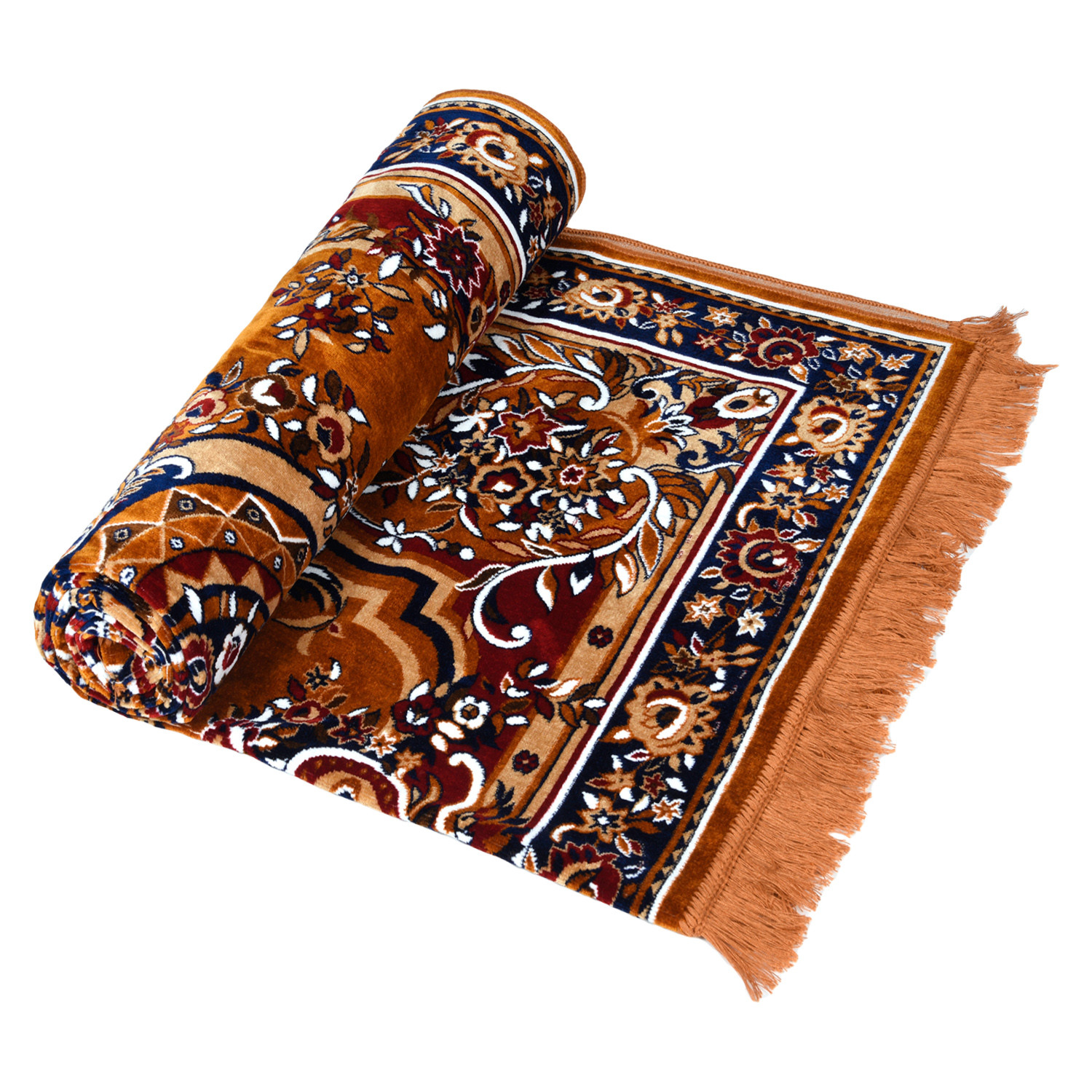 Kuber Industries Carpet | Velvet Floor Mat | Carpet for Hall | Carpet for Living Room | Carpet for Bedroom | Area Rug | Solid Prayer Mat |Heavy V.V Carpet | 3x5 Feet | Light Brown