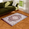 Carpet | Velvet Flower Design Carpet | Super Soft Area Rugs | Carpet for Living room | Comfortable Prayer Mat | Carpet for Hall | 4.5x3 Feet | Maroon