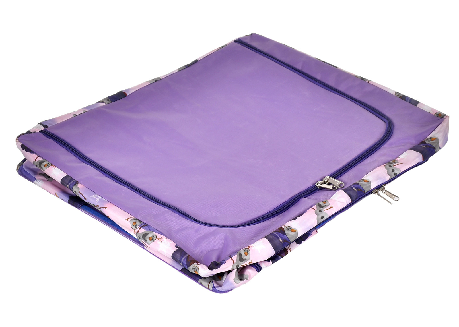 Kuber Industries Cartoon Printed Steel Frame Storage Box/Organizer For Clothing, Blankets, Bedding With Clear Window, 88Ltr. (Purple)-44KM0277